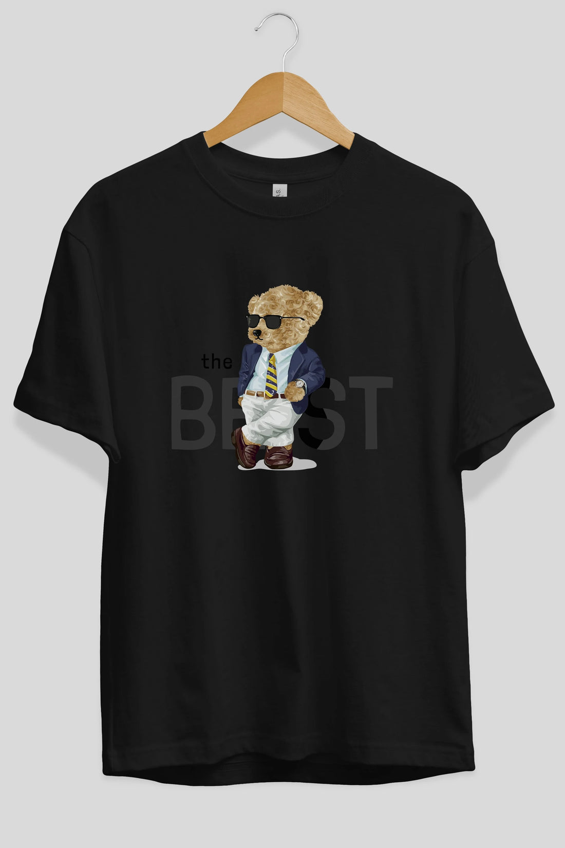 Teddy Bear The Best Ön Baskılı Oversize t-shirt Erkek Kadın Unisex %100 Pamuk