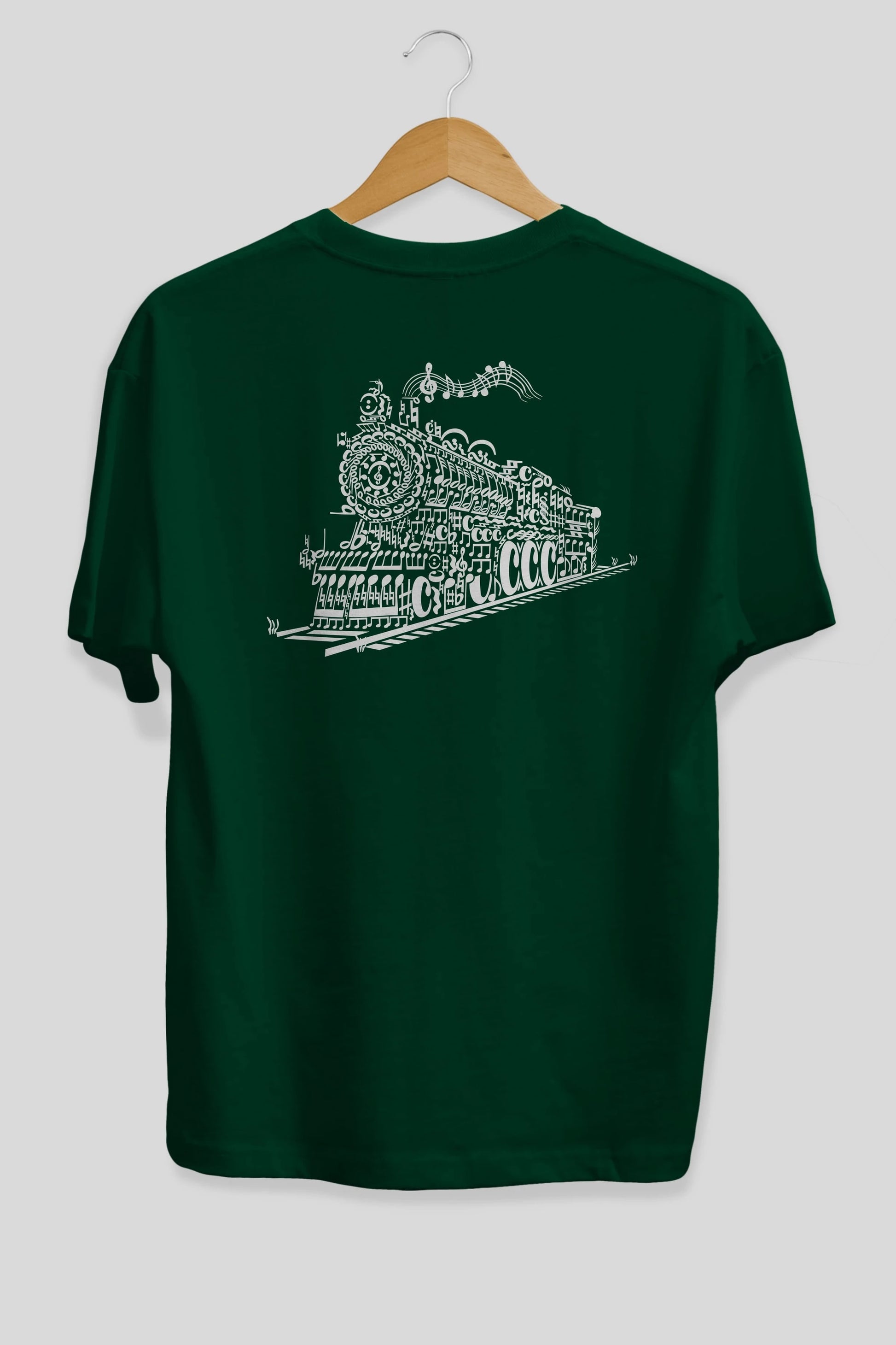 Train Song Arka Baskılı Oversize t-shirt %100 pamuk Erkek Kadın Unisex