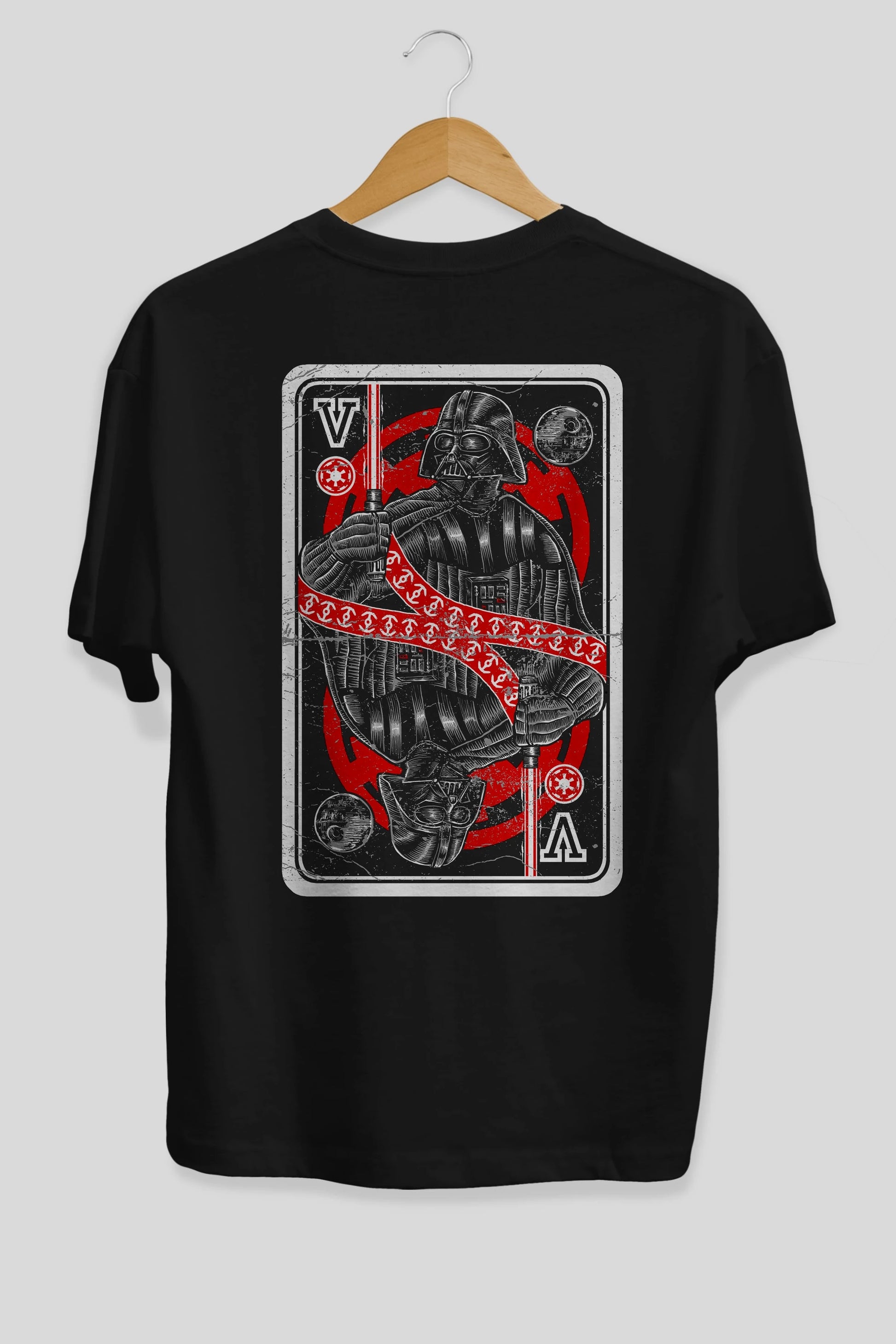 King Of The Darkside Arka Baskılı Oversize t-shirt Erkek Kadın Unisex %100 Pamuk