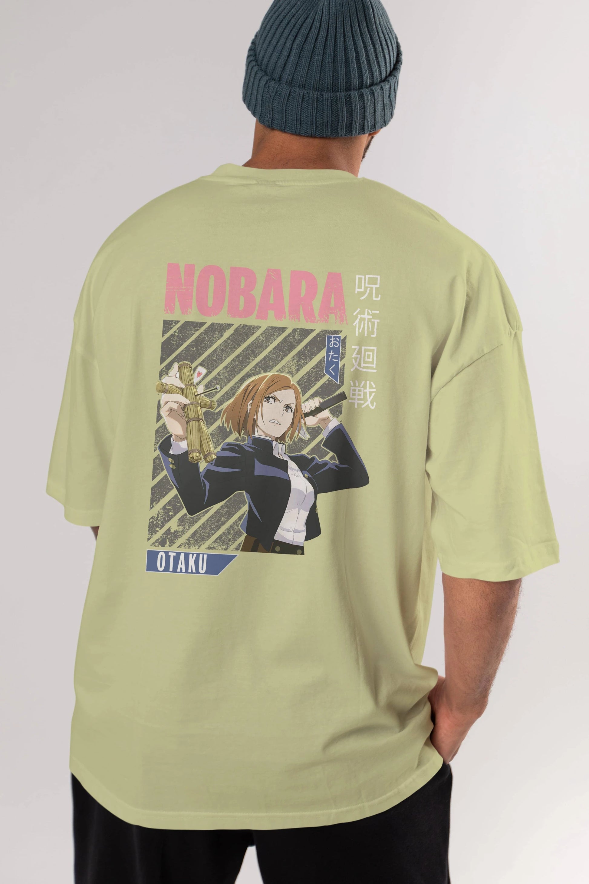 Nobara Kugisaki 6 Anime Arka Baskılı Oversize t-shirt Erkek Kadın Unisex