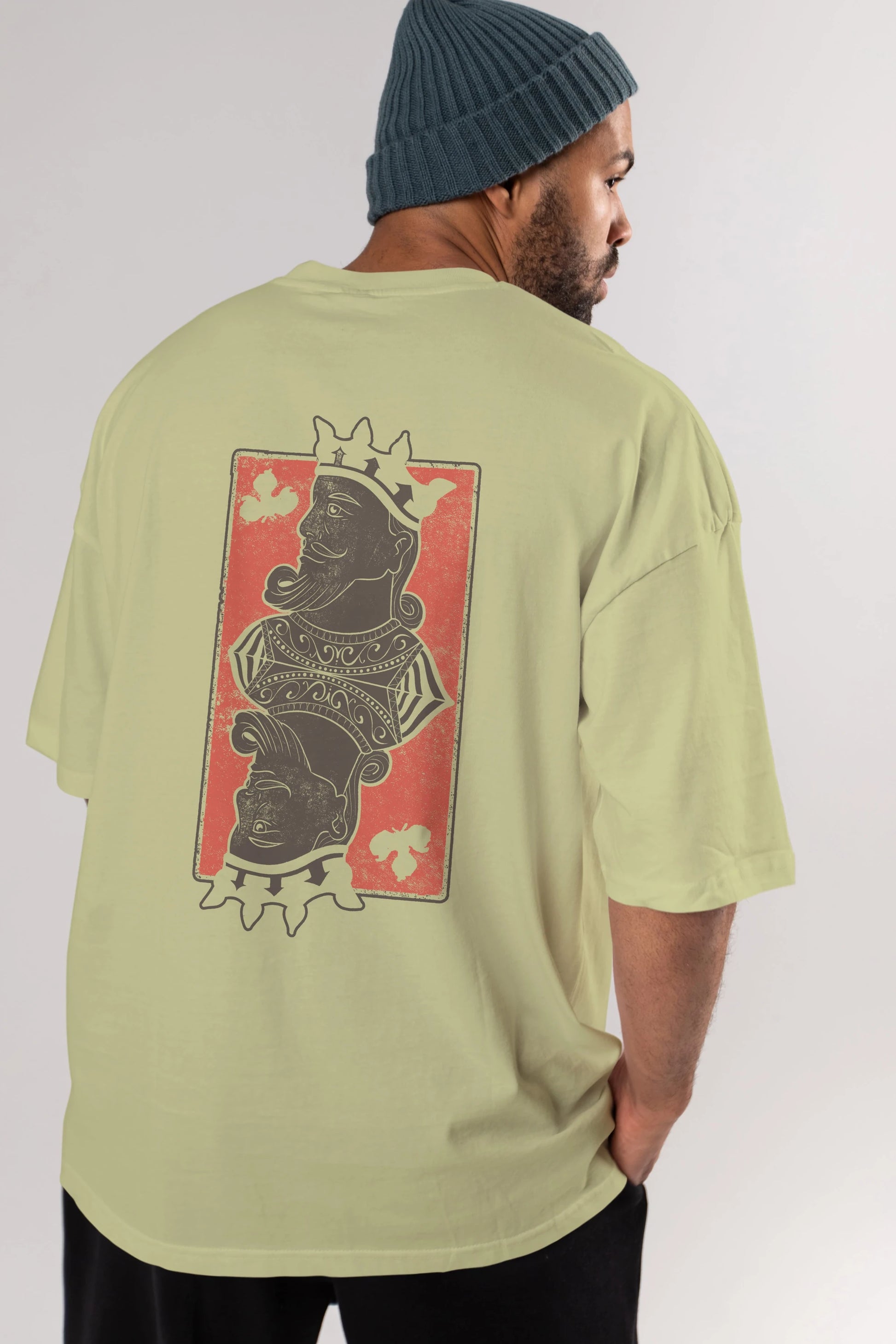 King Streetwear Arka Baskılı Oversize t-shirt Erkek Kadın Unisex