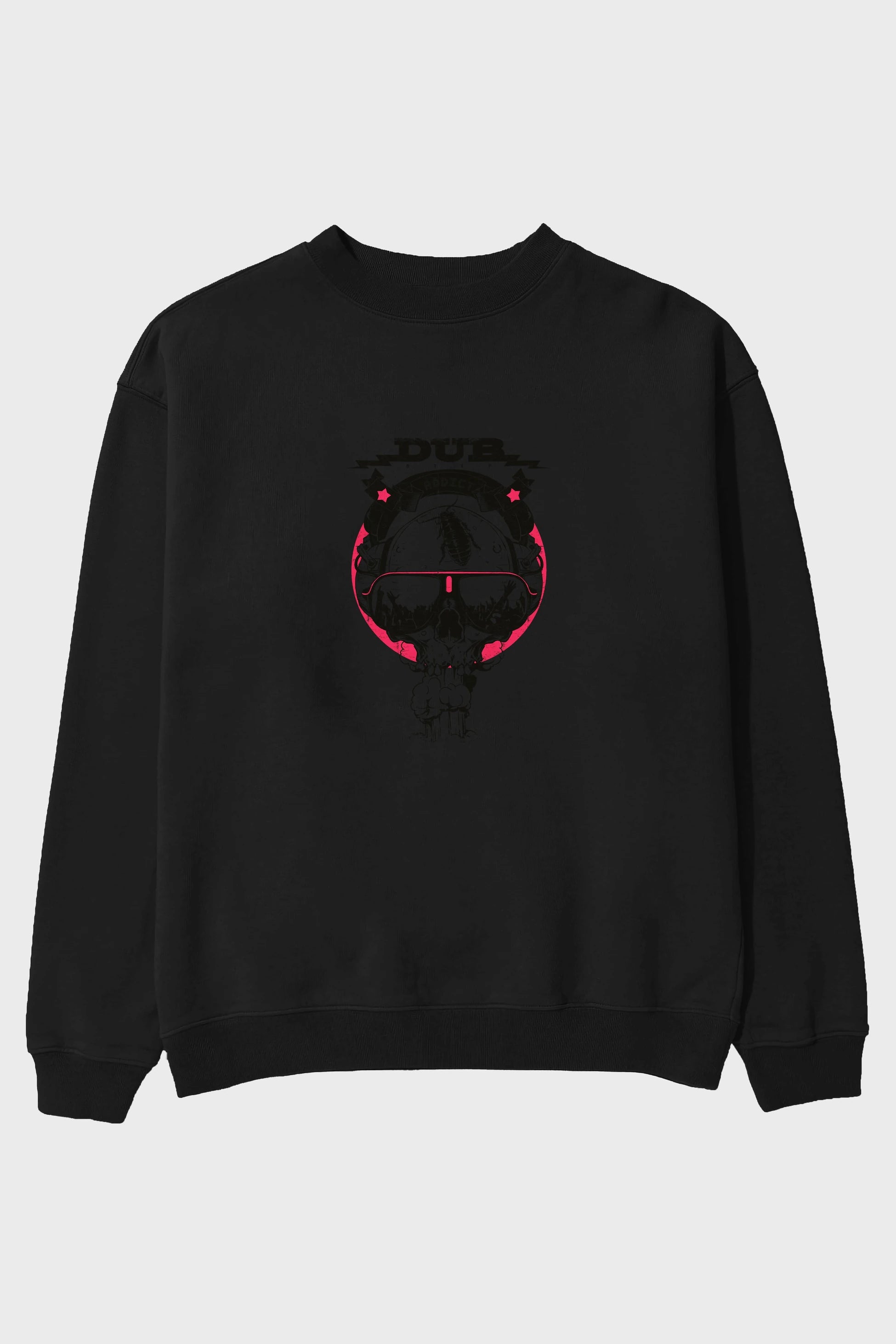 Dub Addict Ön Baskılı Oversize Sweatshirt Erkek Kadın Unisex