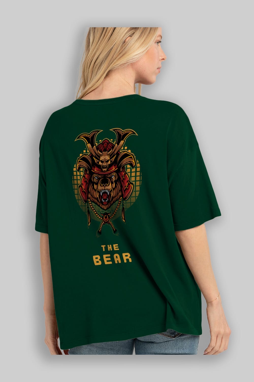 The Bear 2 Arka Baskılı Oversize t-shirt Erkek Kadın Unisex %100 Pamuk
