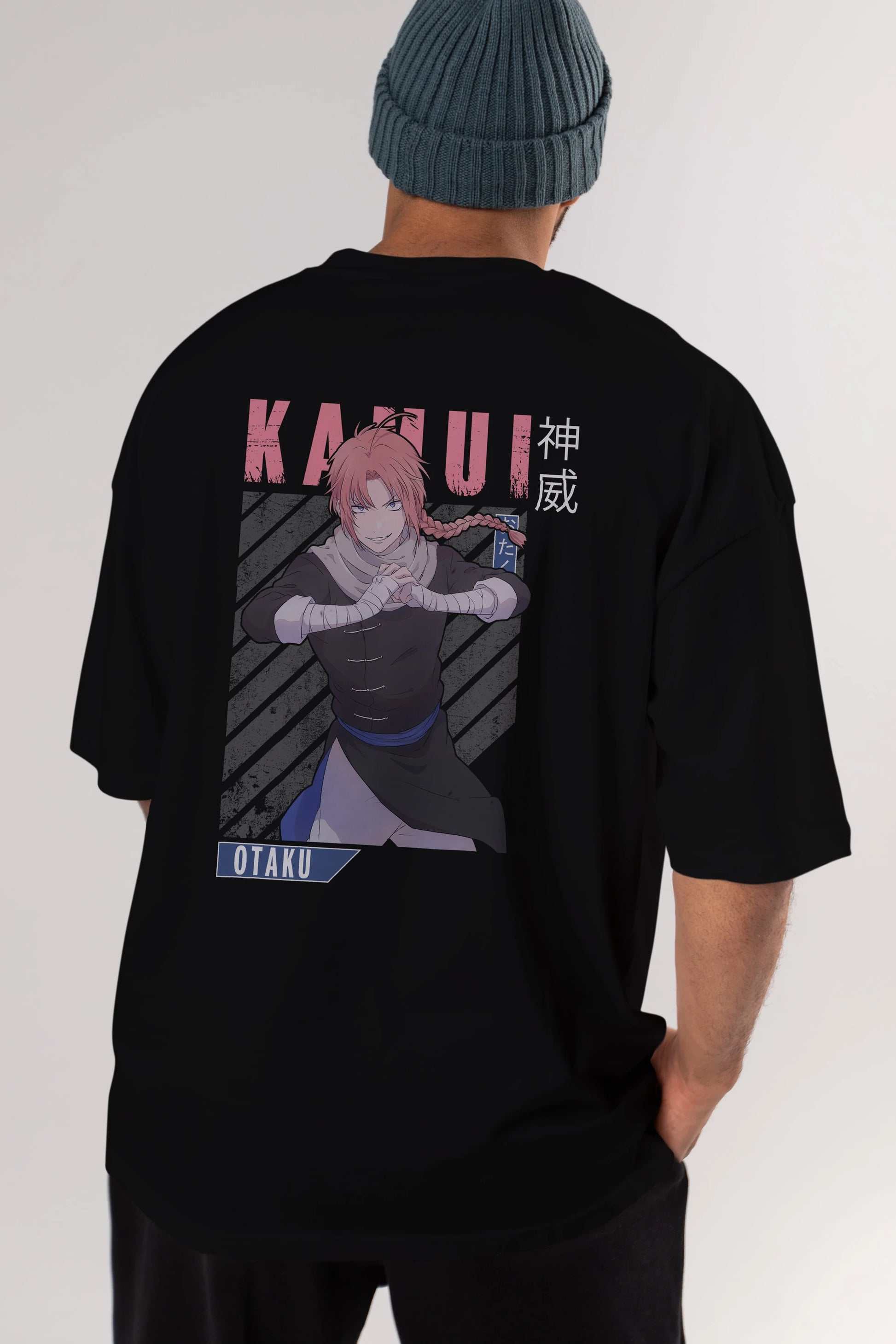 Kamui GINTAMA Anime Arka Baskılı Oversize t-shirt Erkek Kadın Unisex