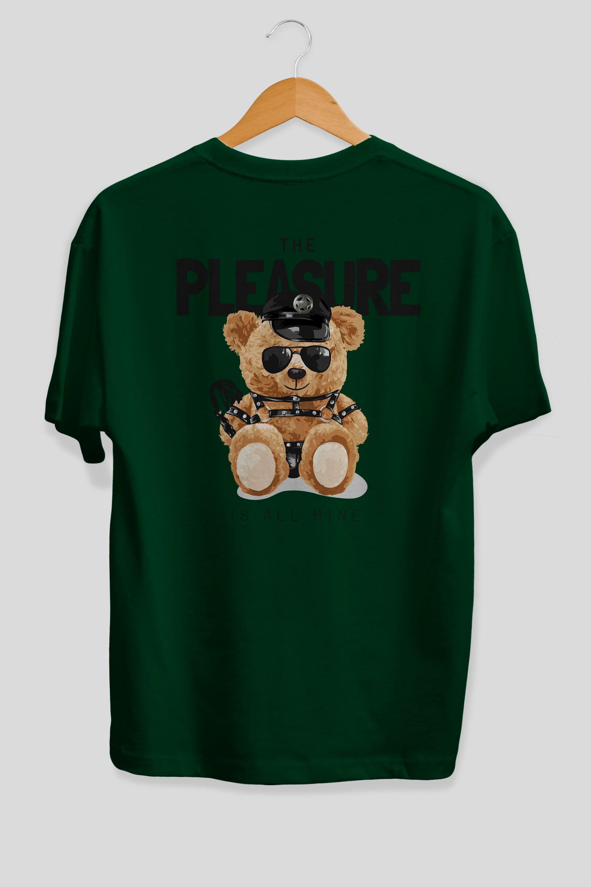 Teddy Bear The Pleasure Arka Baskılı Oversize t-shirt Erkek Kadın Unisex %100 Pamuk