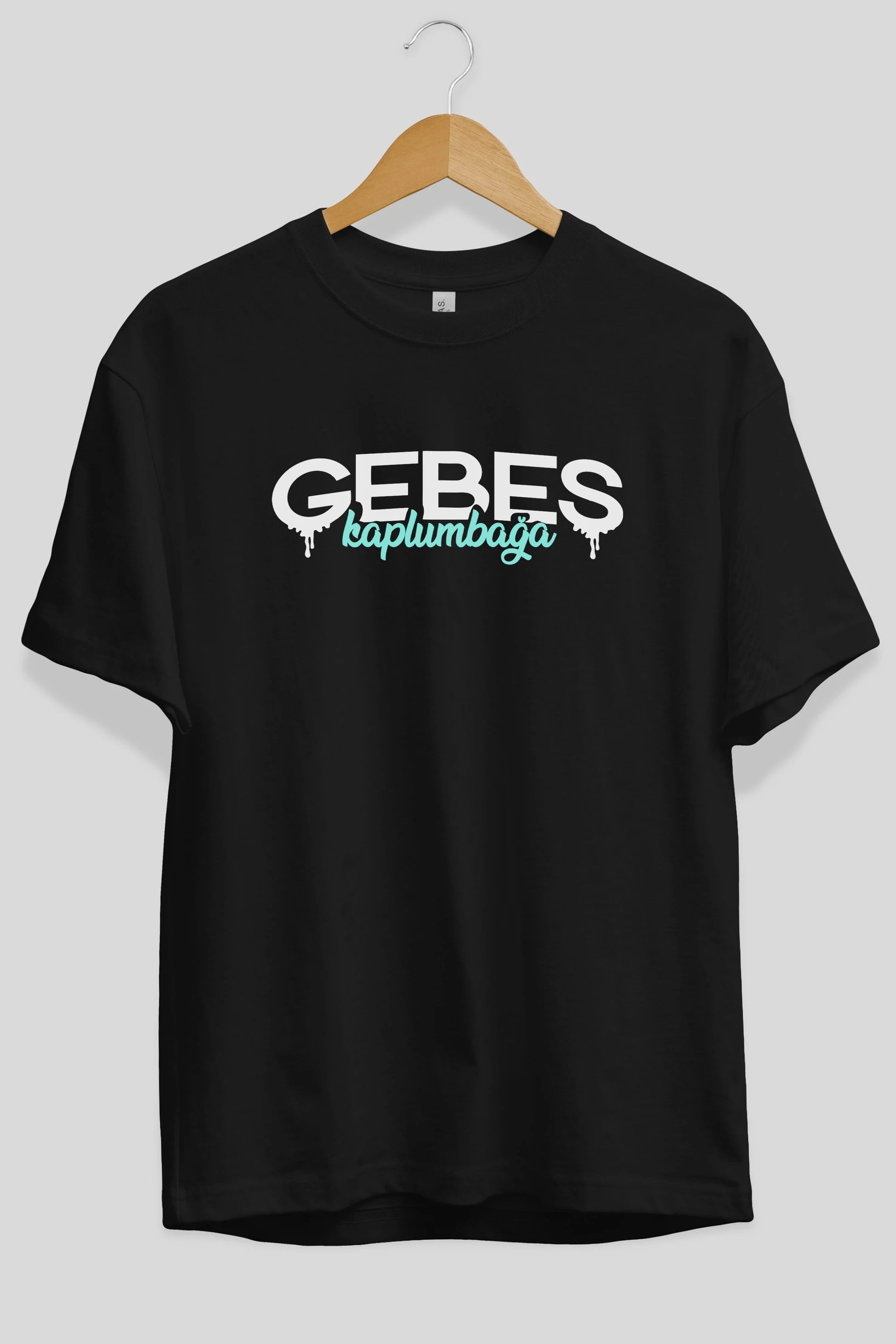 Gebeş Kaplumbağa Ön Baskılı Oversize t-shirt %100 pamuk Erkek Kadın Unisex