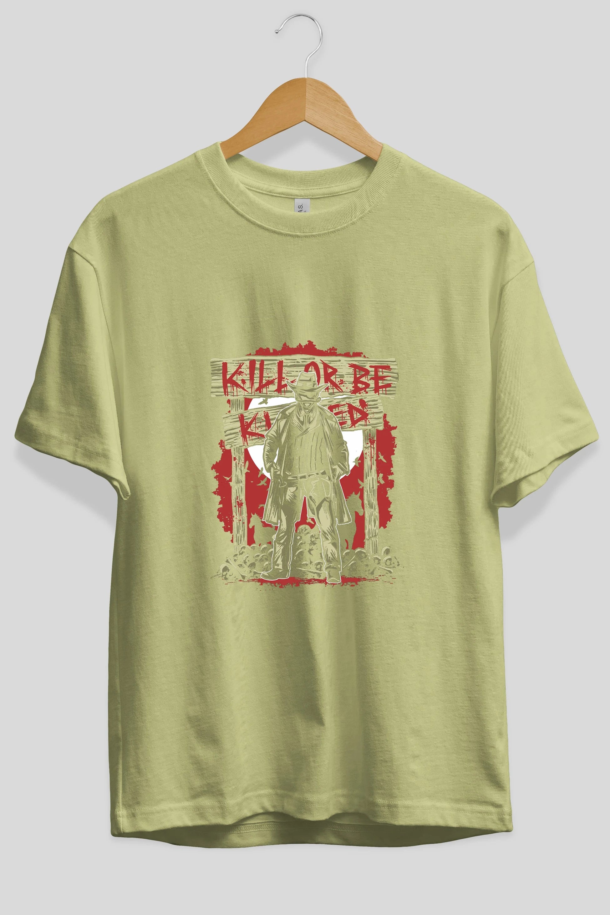 Kill Or Be Killed Ön Baskılı Oversize t-shirt Erkek Kadın Unisex %100 Pamuk tişort