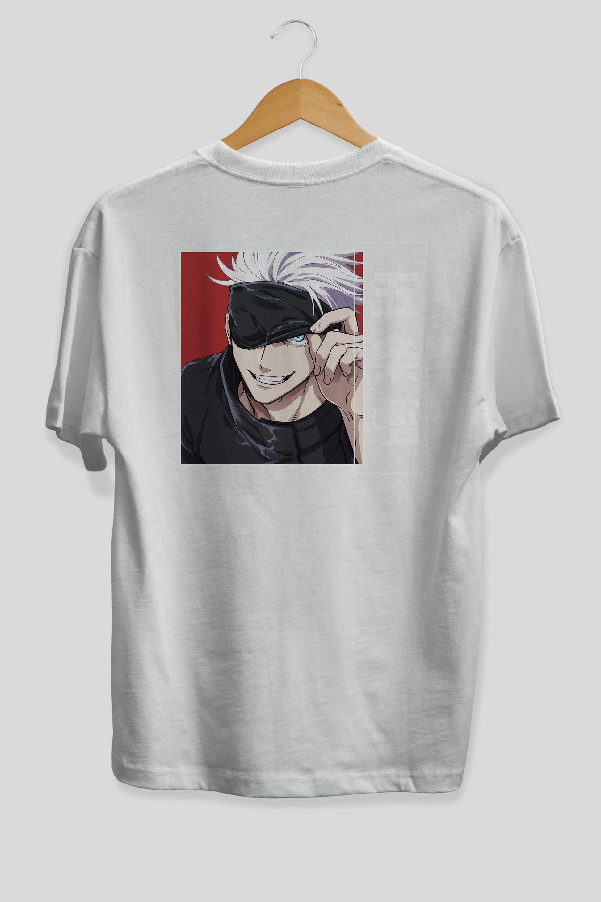 JUJUTSU KAISEN Anime Arka Baskılı Oversize t-shirt Erkek Kadın Unisex