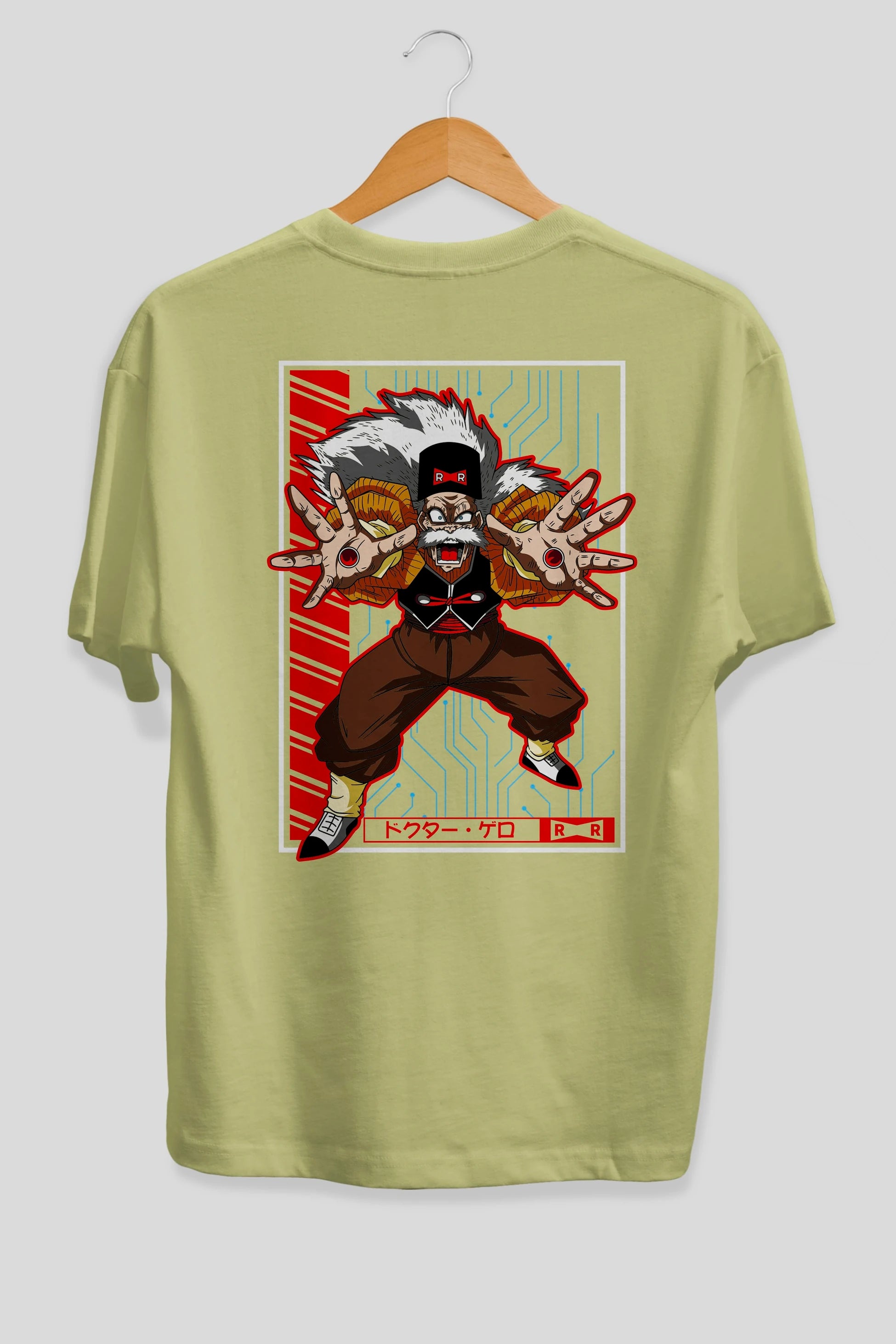 DragonBall DrMakigero Anime Arka Baskılı Oversize t-shirt Erkek Kadın Unisex