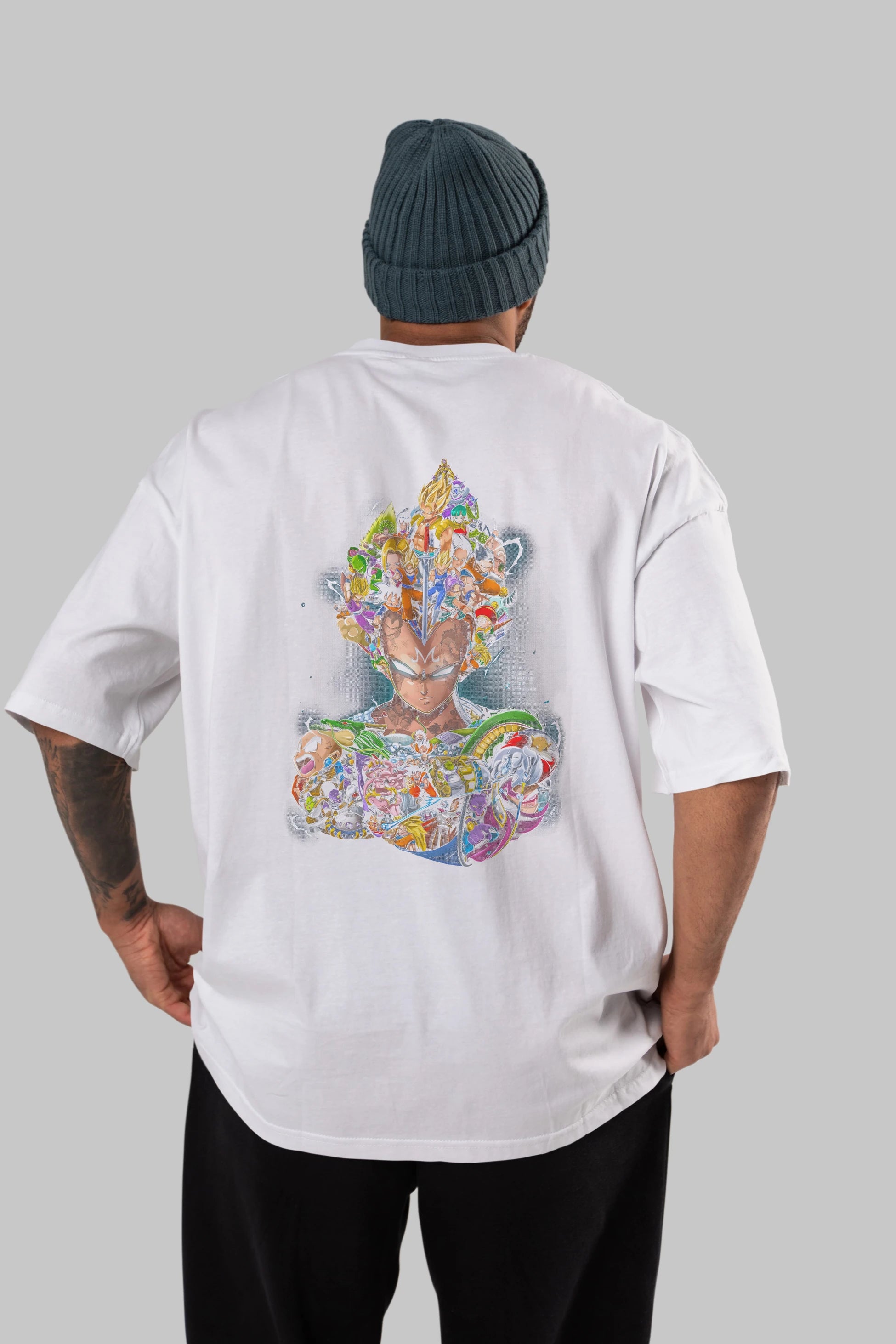 DRAGON BALL ART (3) Anime Arka Baskılı Oversize t-shirt Erkek Kadın Unisex