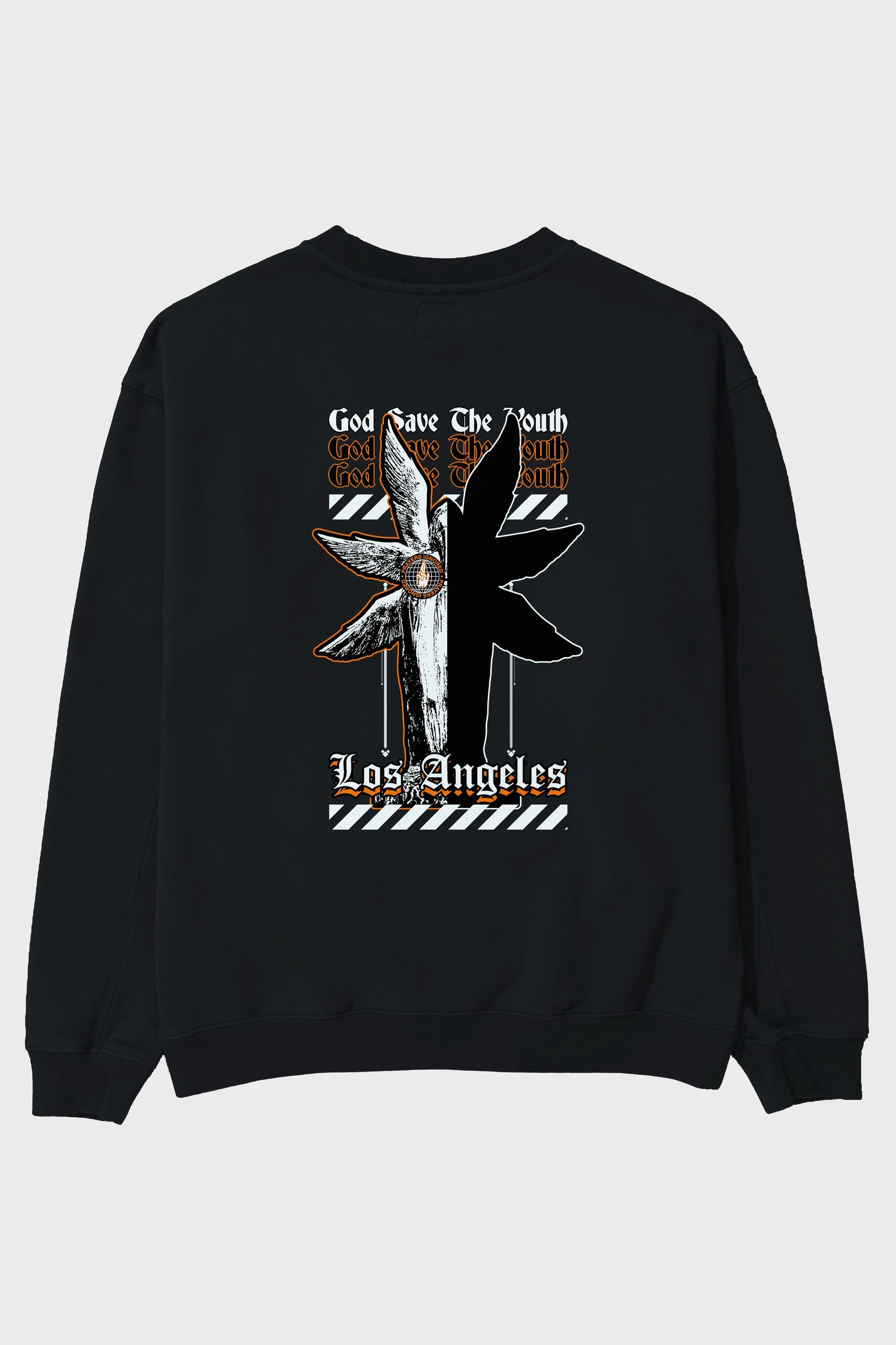 God Save The Youth Arka Baskılı Oversize Sweatshirt Erkek Kadın Unisex