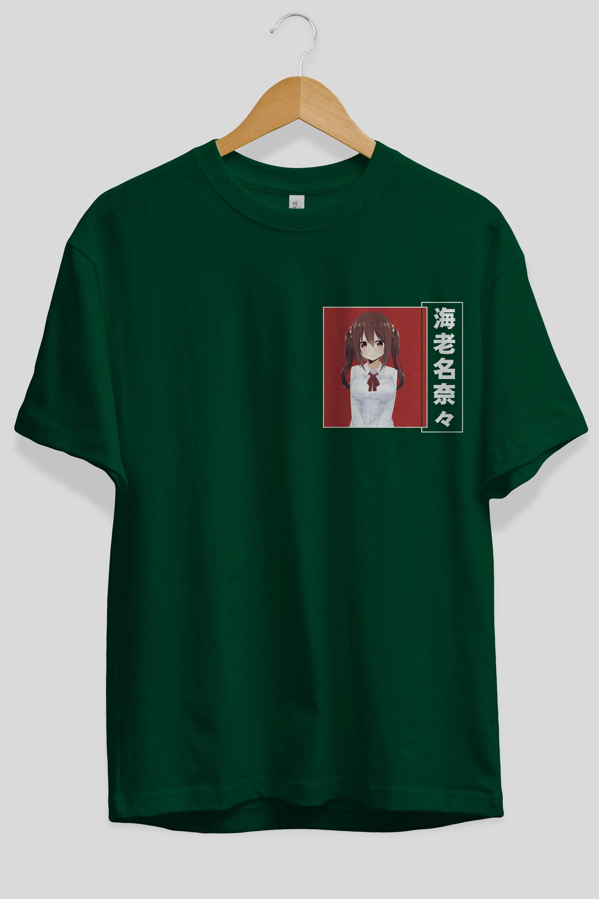 Nana Ebina 1 Ön Sol Baskılı Oversize t-shirt Erkek Kadın Unisex %100 Pamuk Bisiklet Yaka tişort
