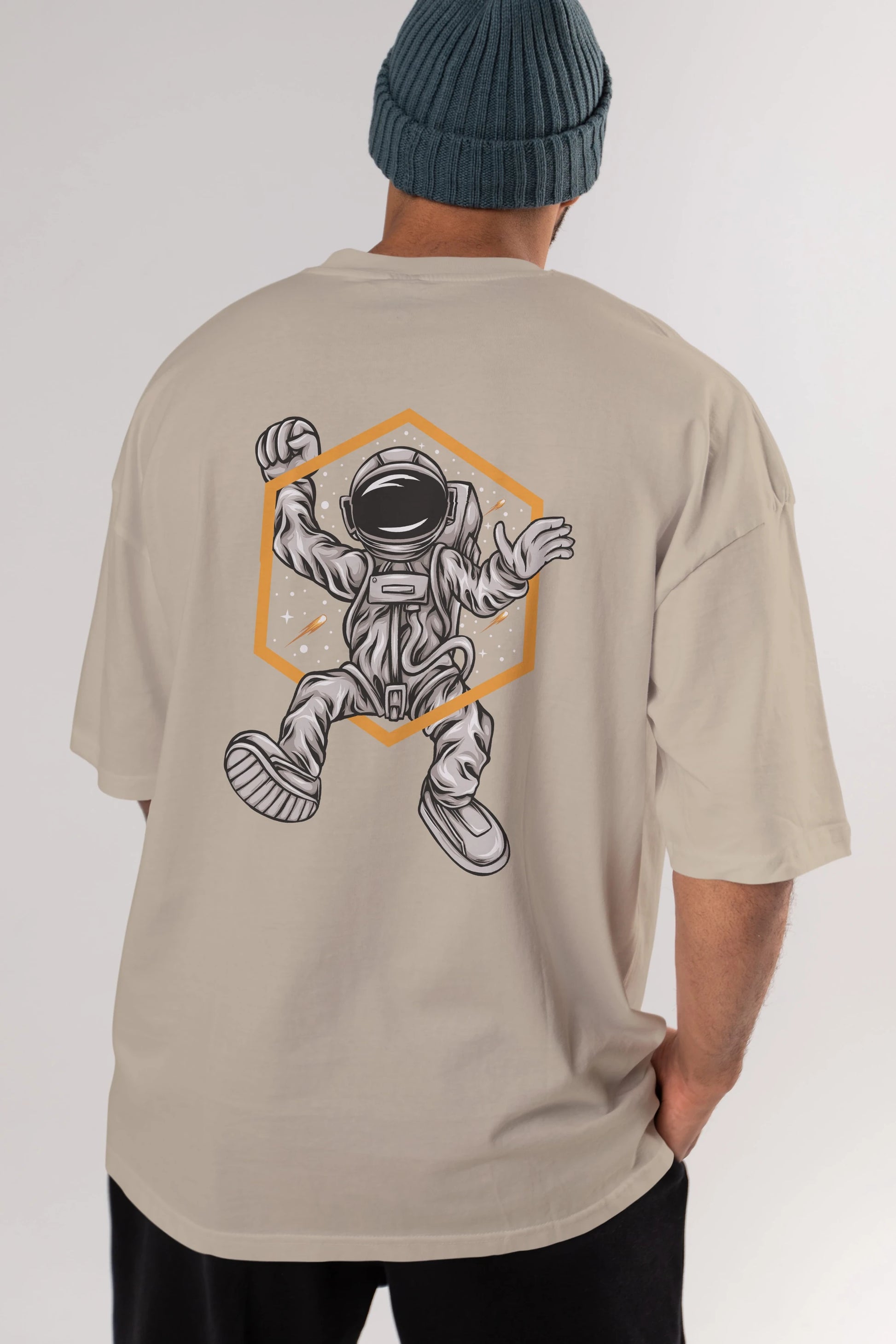 Astrofun Arka Baskılı Oversize t-shirt Erkek Kadın Unisex