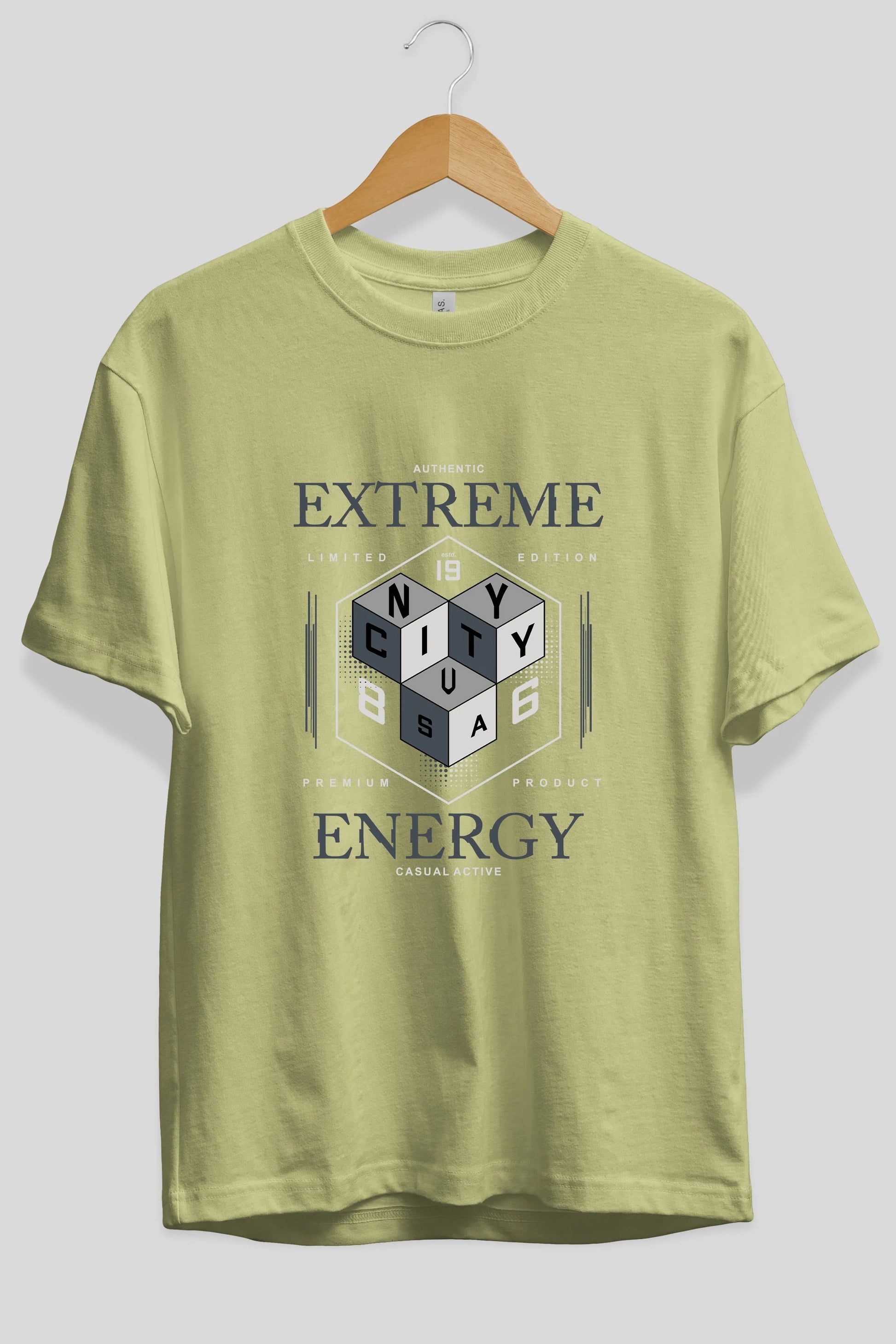Extreme Energy Ön Baskılı Oversize t-shirt Erkek Kadın Unisex