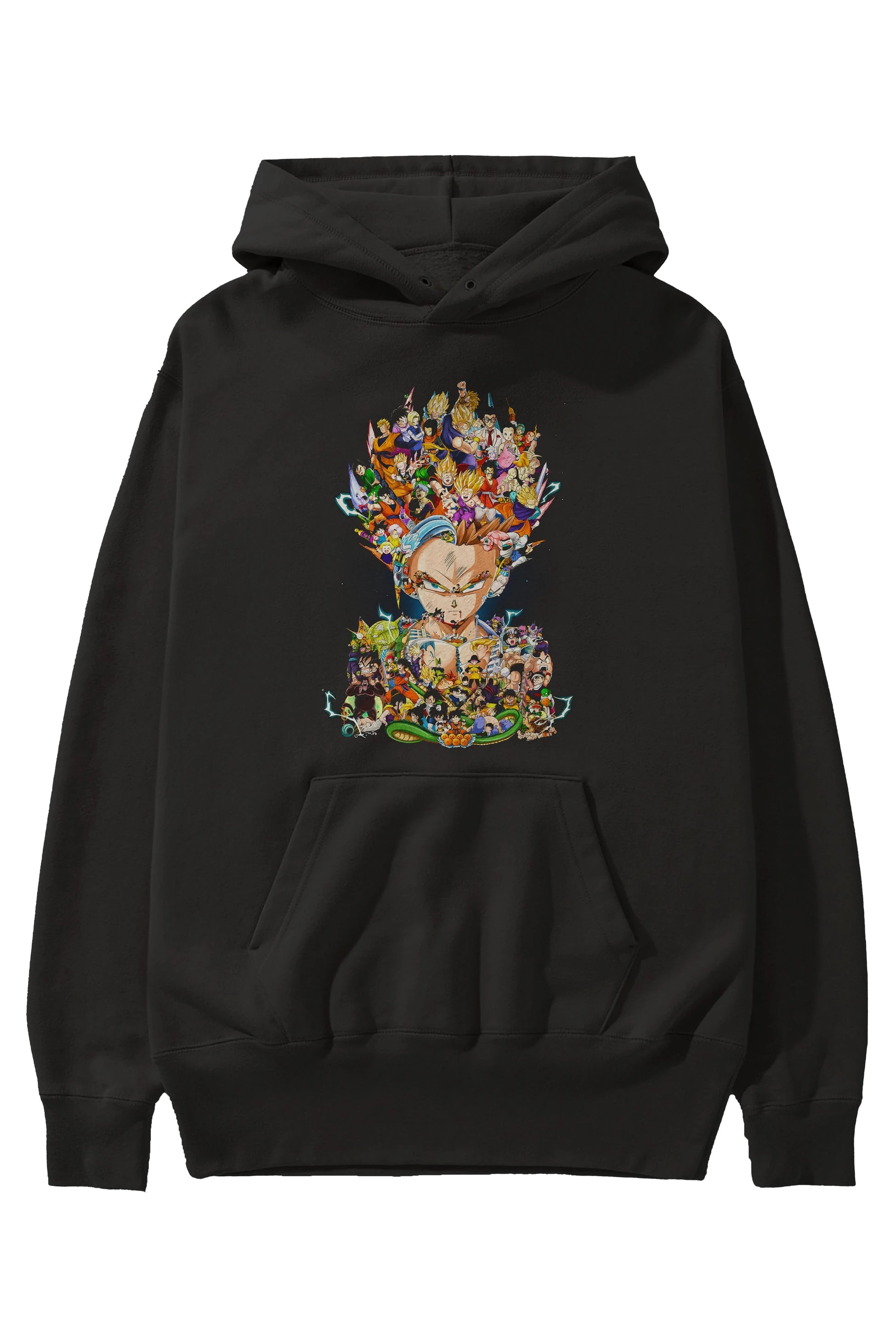 DRAGON BALL ART (2) Anime Ön Baskılı Hoodie Oversize Kapüşonlu Sweatshirt Erkek Kadın Unisex