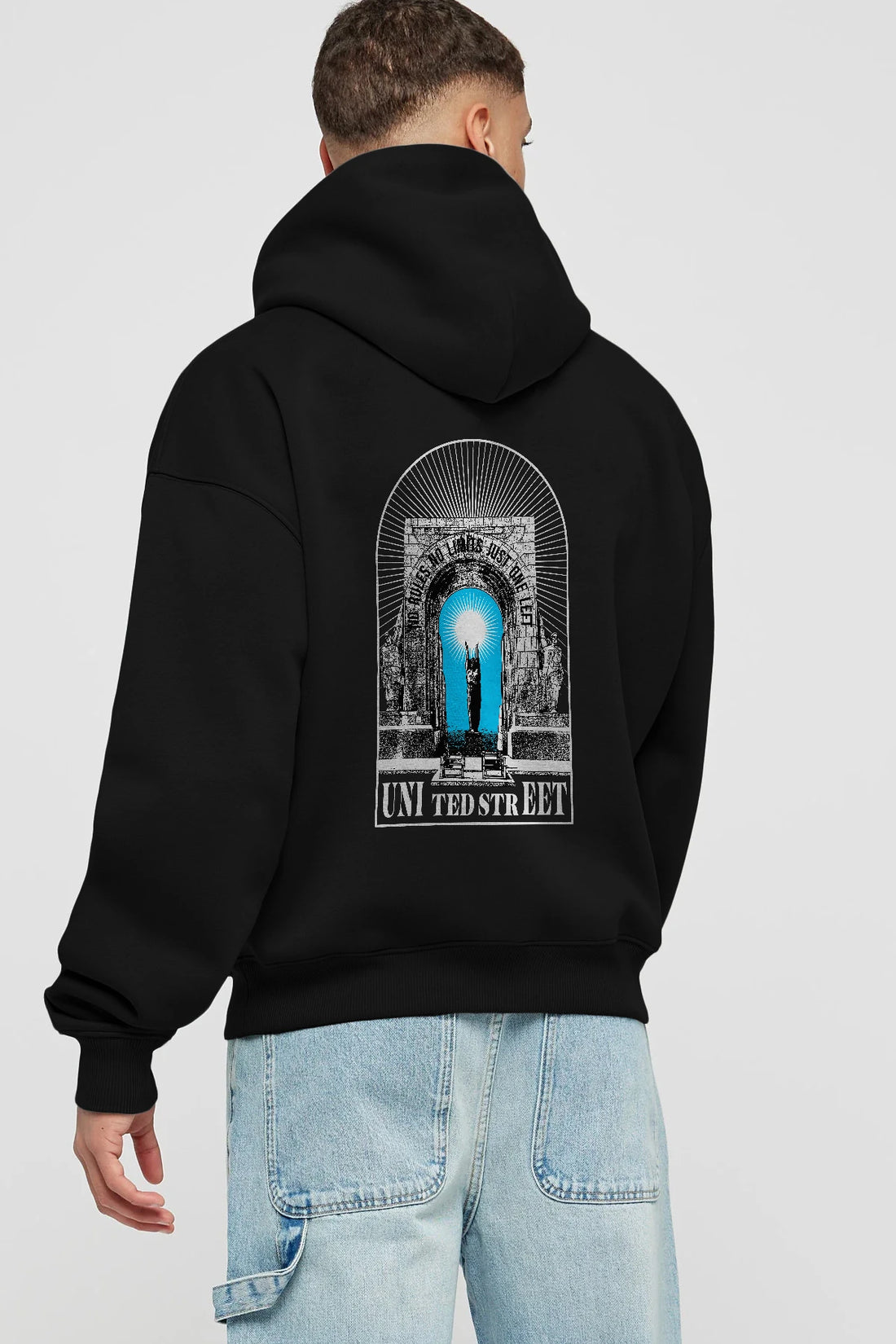 No Rules No Limits Arka Baskılı Hoodie Oversize Kapüşonlu Sweatshirt Erkek Kadın Unisex