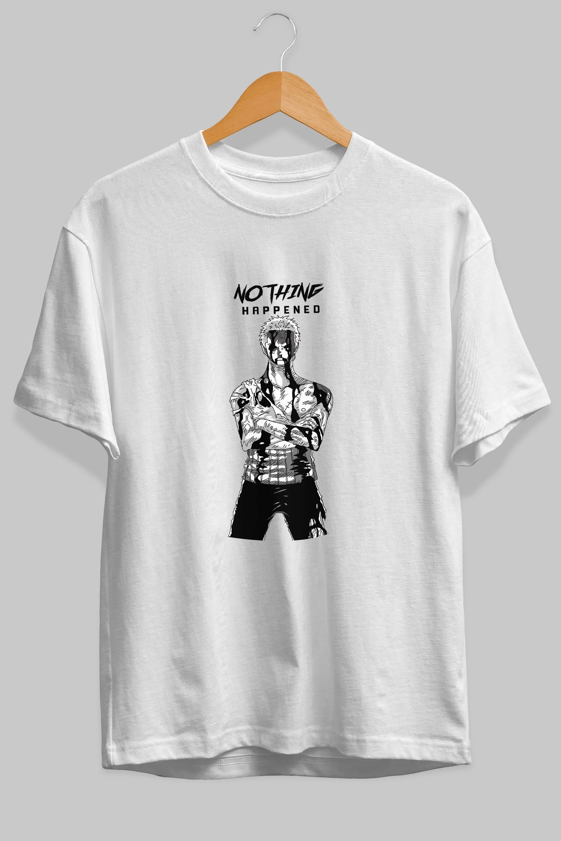 Roronoa Zoro 3 Anime Ön Baskılı Oversize t-shirt Erkek Kadın Unisex