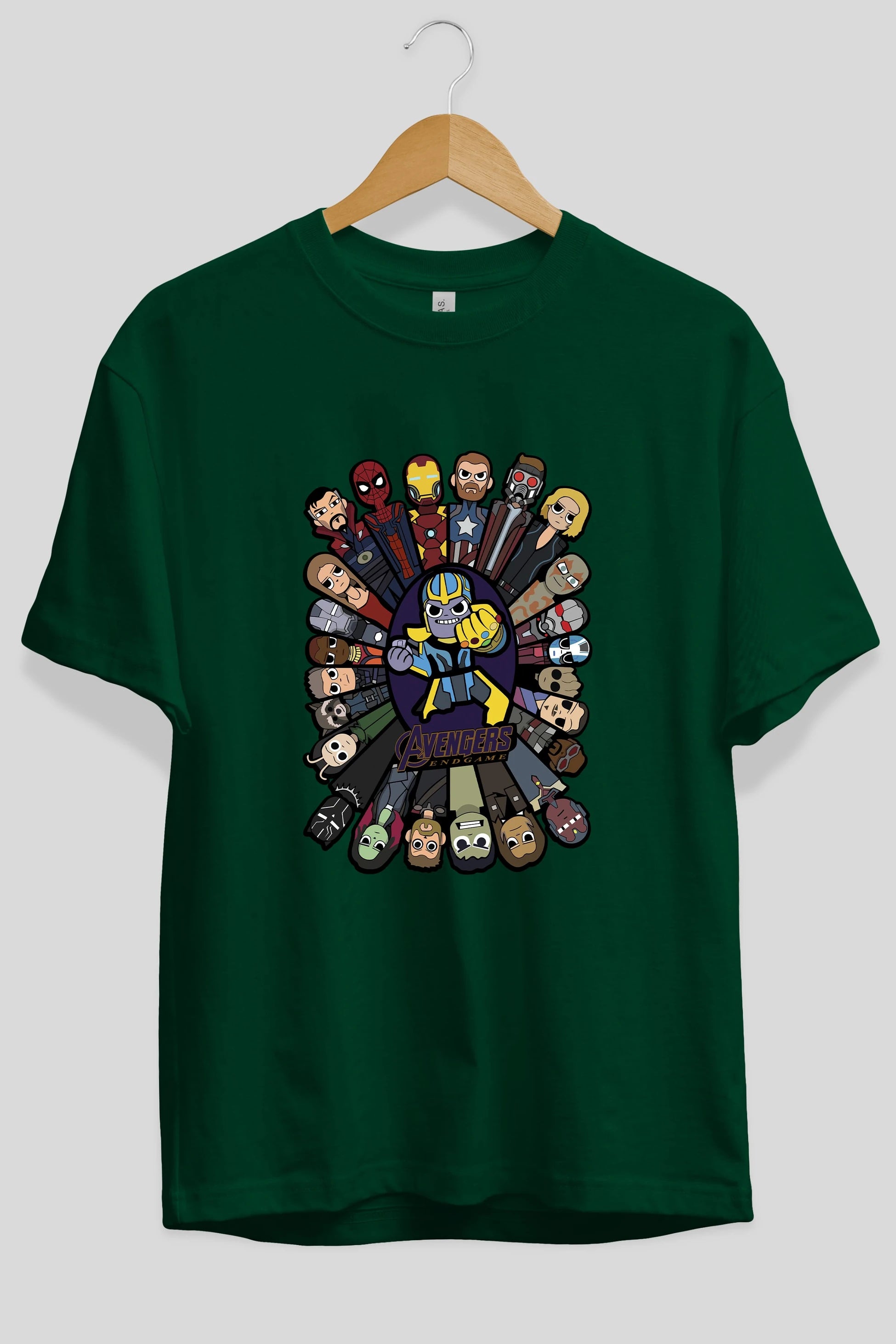 The Avengers (2) Ön Baskılı Oversize t-shirt Erkek Kadın Unisex %100 Pamuk Bisiklet Yaka tişort