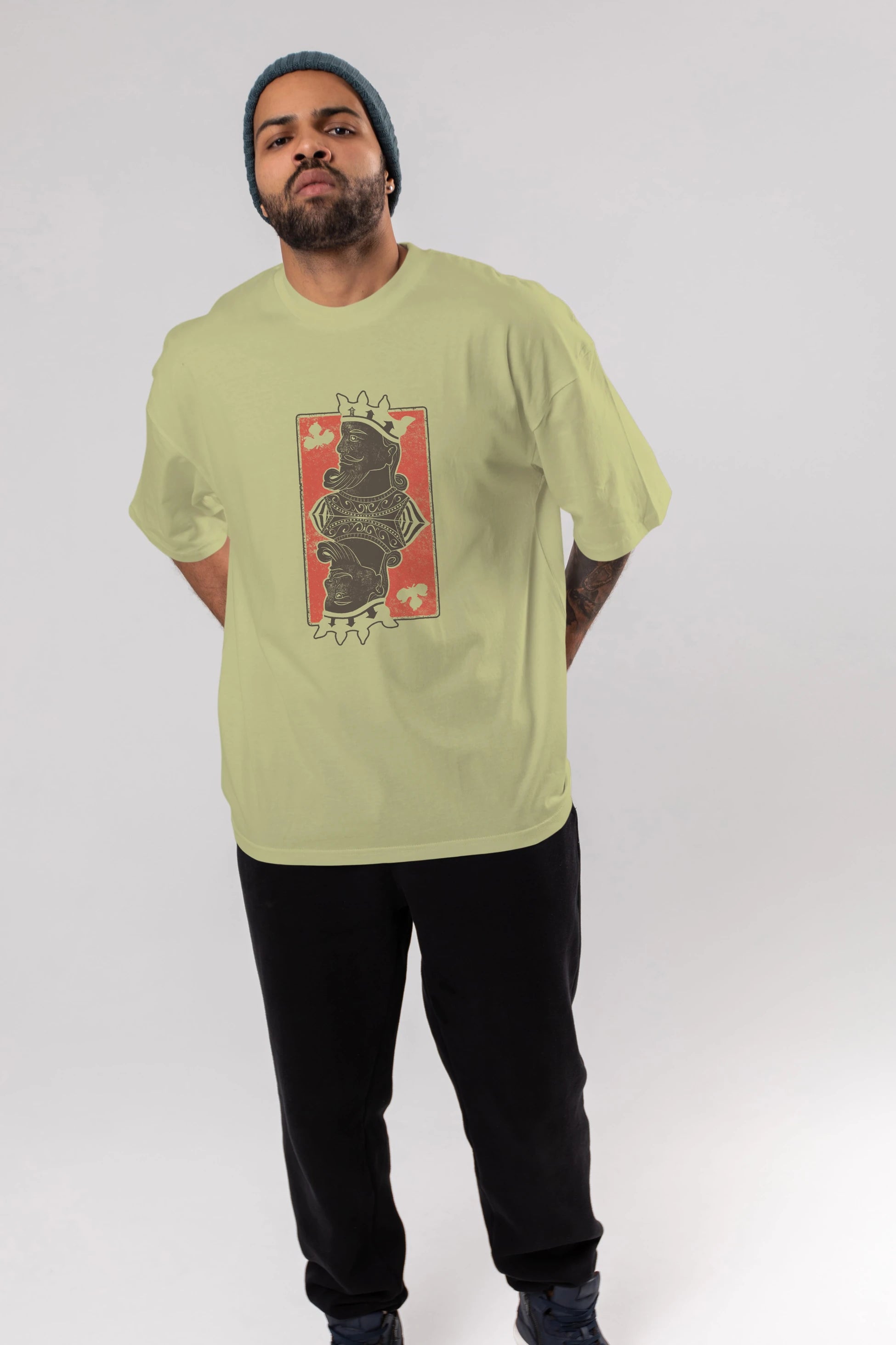 King Streetwear Ön Baskılı Oversize t-shirt Erkek Kadın Unisex