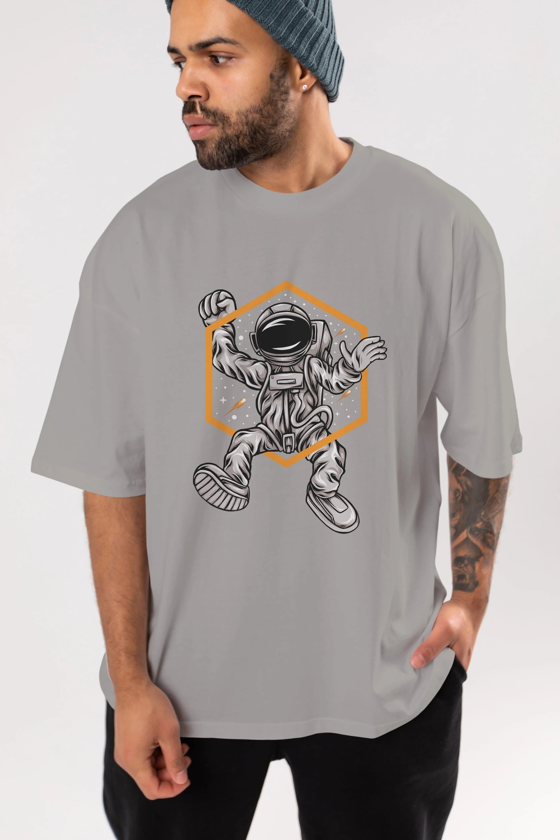 Astrofun Ön Baskılı Oversize t-shirt Erkek Kadın Unisex