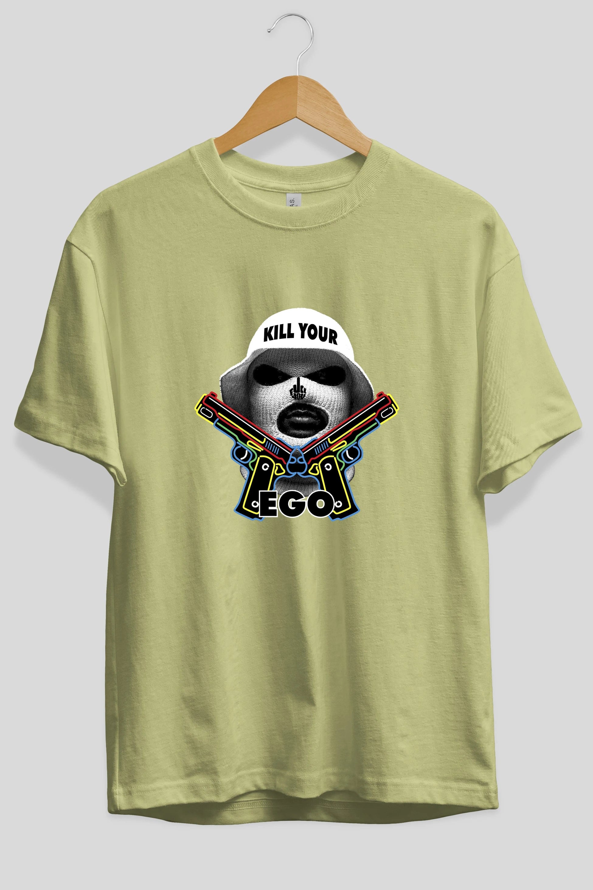 Kill Your Ego Ön Baskılı Oversize t-shirt Erkek Kadın Unisex