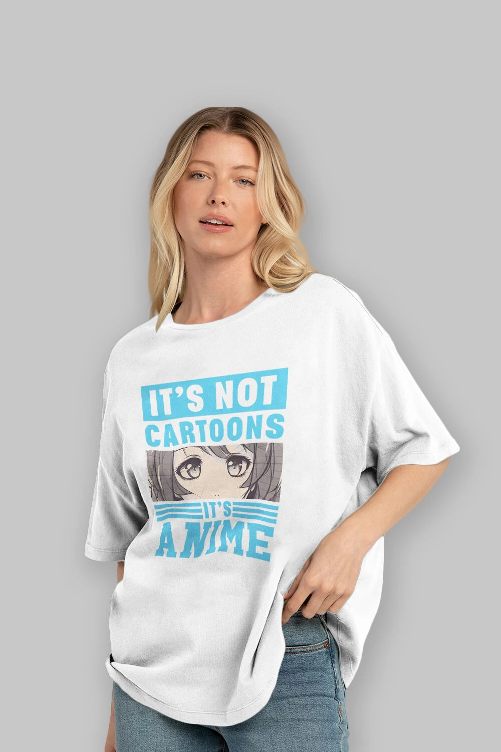 Its Anime Anime Ön Baskılı Oversize t-shirt Erkek Kadın Unisex