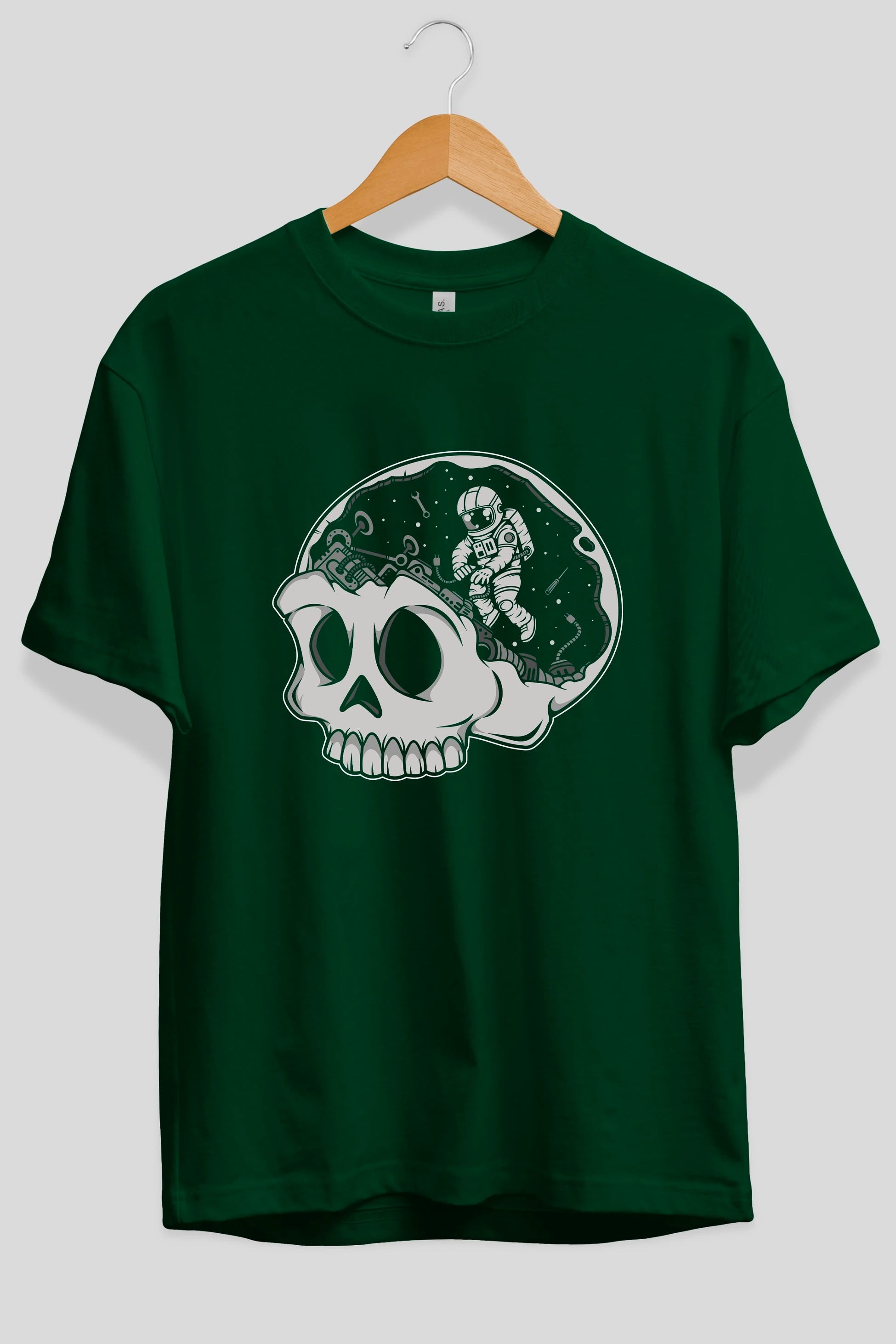 Astronaut Skull Brain Ön Baskılı Oversize t-shirt Erkek Kadın Unisex