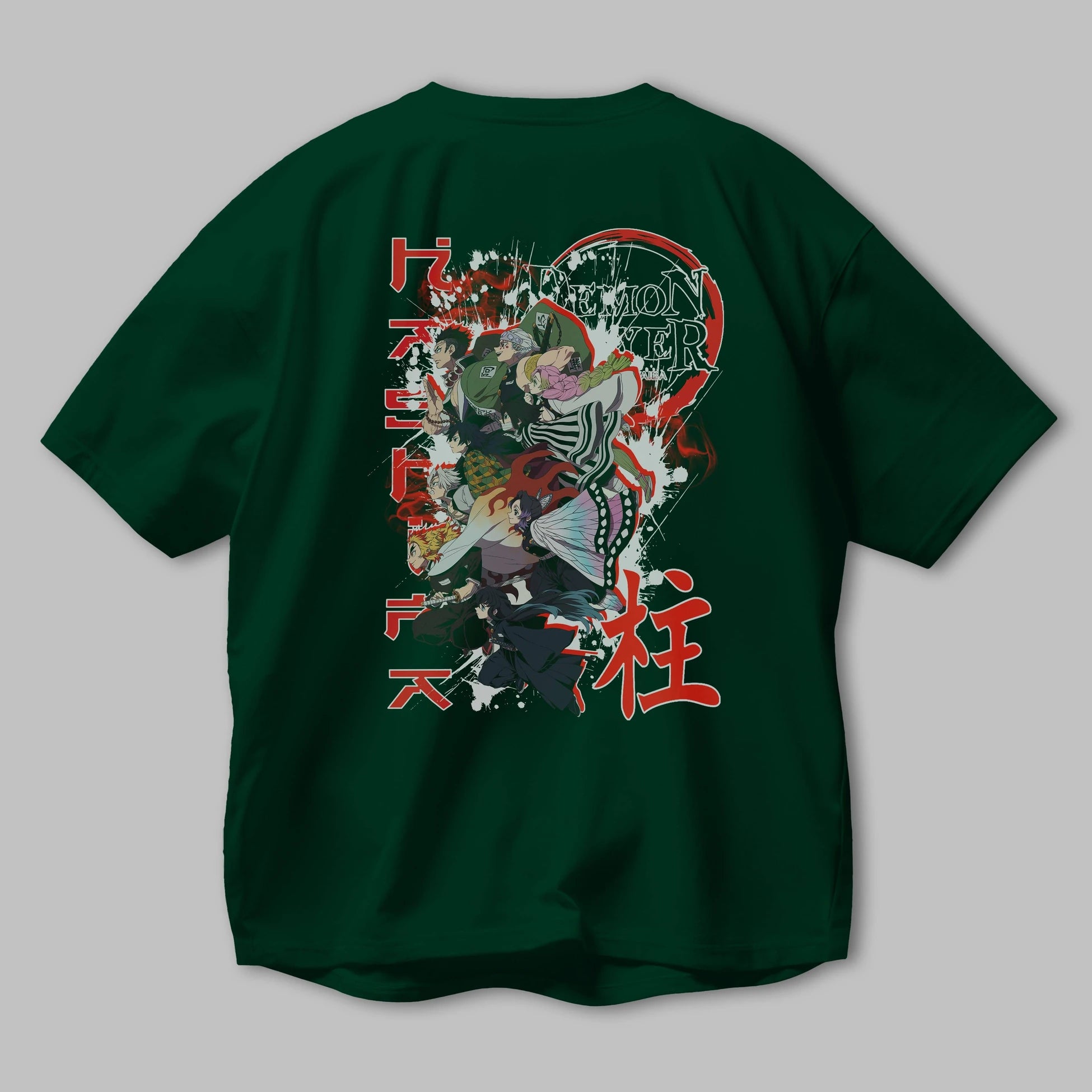 DEMON SLAYER SLAYERS Anime Arka Baskılı Oversize t-shirt Erkek Kadın Unisex