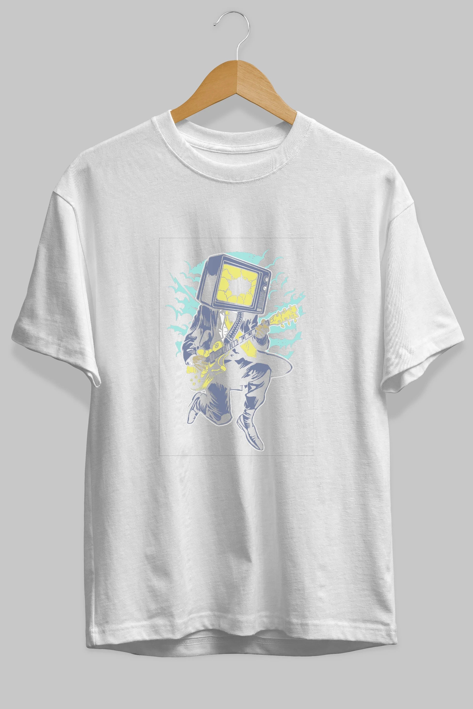 Death Rock Ön Baskılı Oversize t-shirt Erkek Kadın Unisex %100 Pamuk tişort