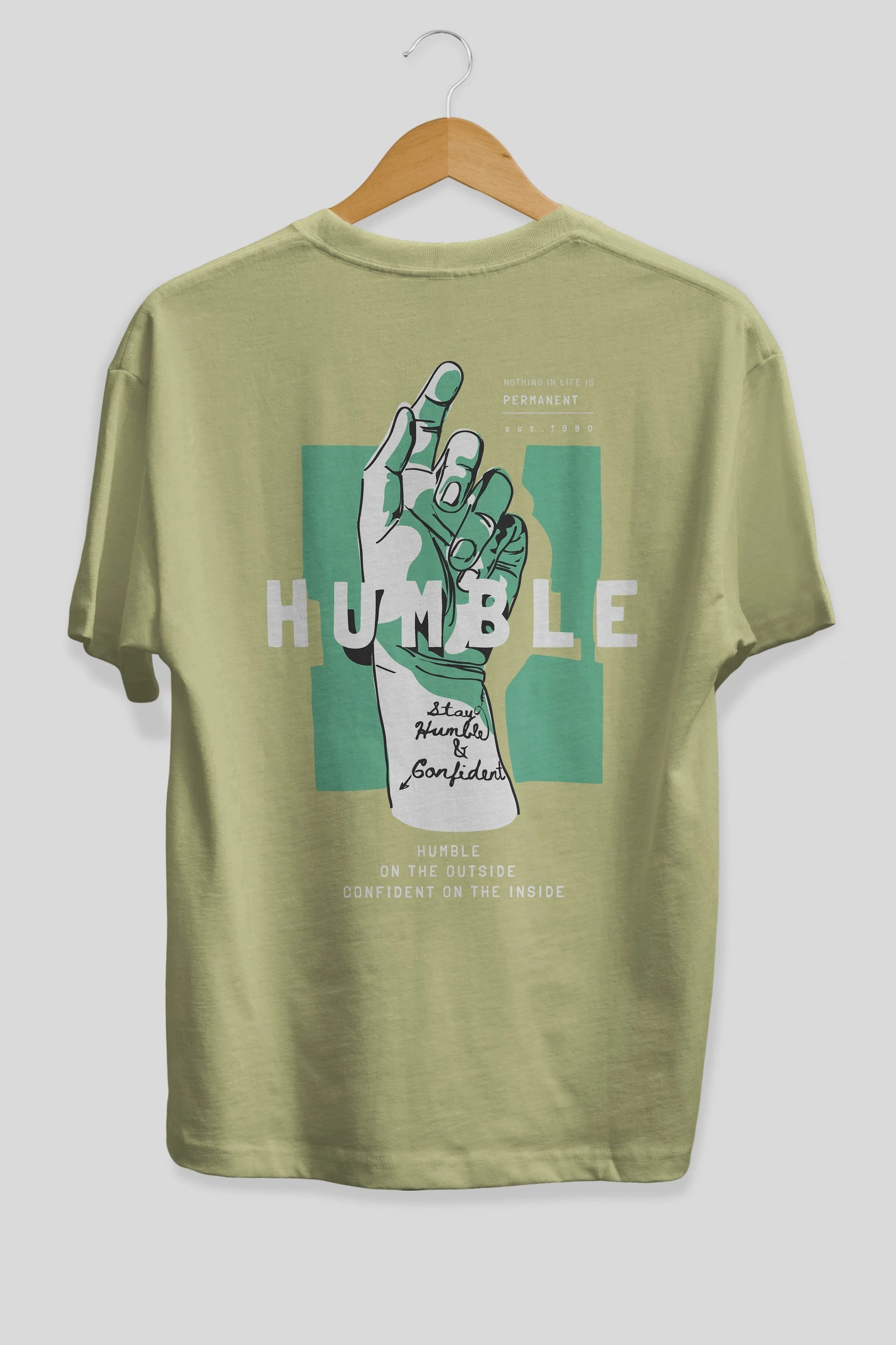 Humble Arka Baskılı Oversize t-shirt Erkek Kadın Unisex