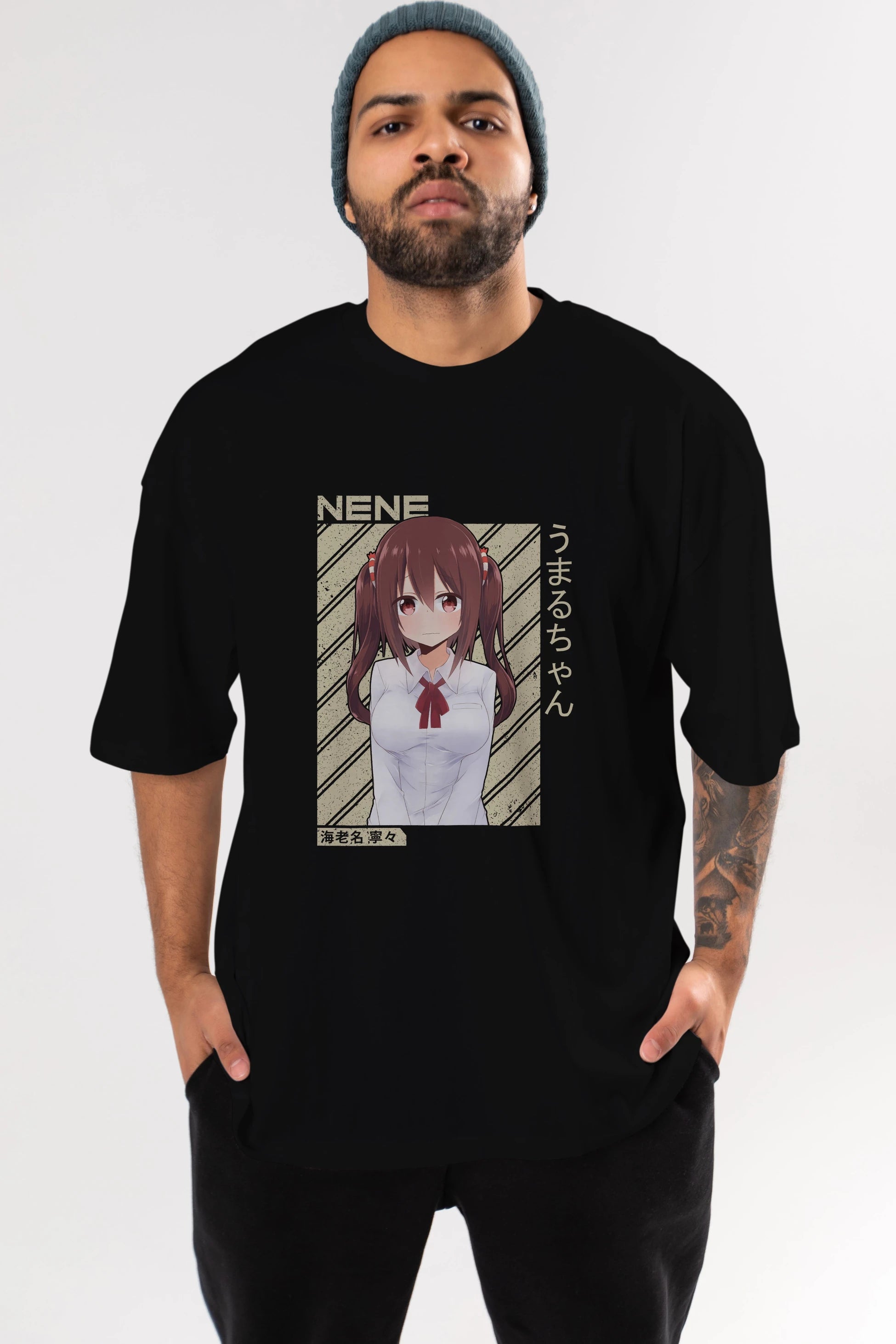 Nene Ebina 1 Anime Ön Baskılı Oversize t-shirt %100 pamuk Erkek Kadın Unisex
