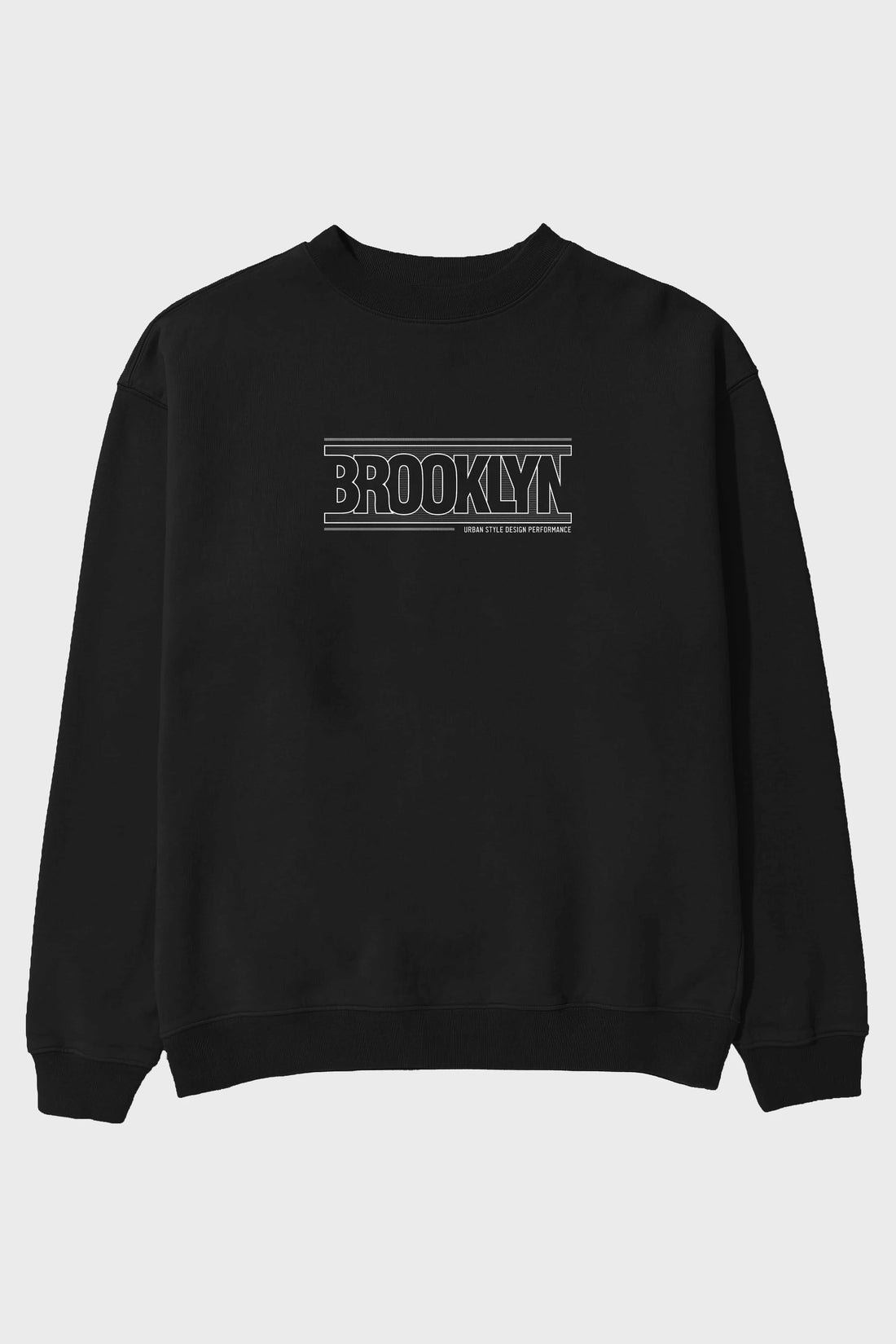 Brooklyn Ön Baskılı Oversize Sweatshirt Erkek Kadın Unisex