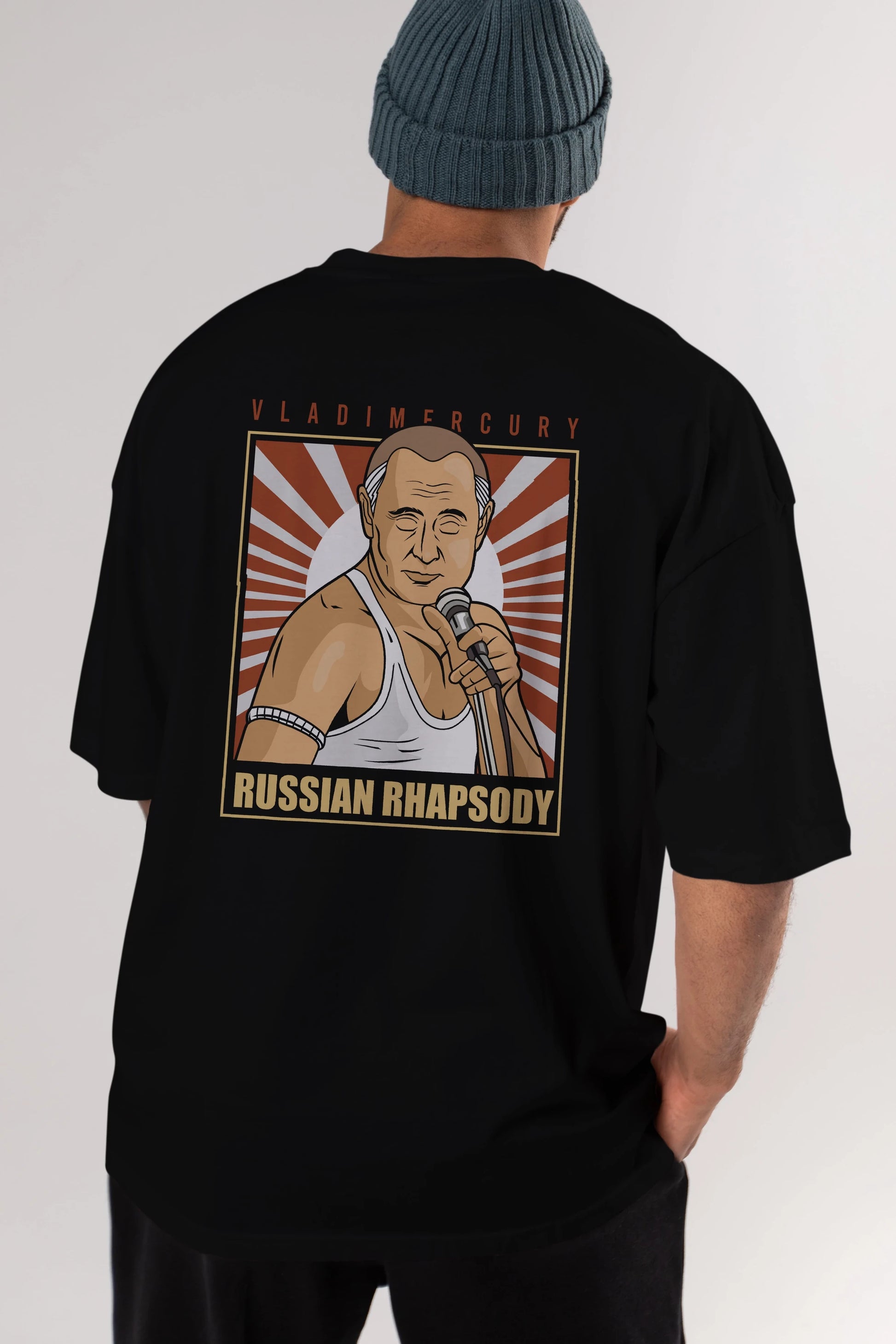 Freddy Puttin Arka Baskılı Oversize t-shirt Erkek Kadın Unisex %100 Pamuk tişort