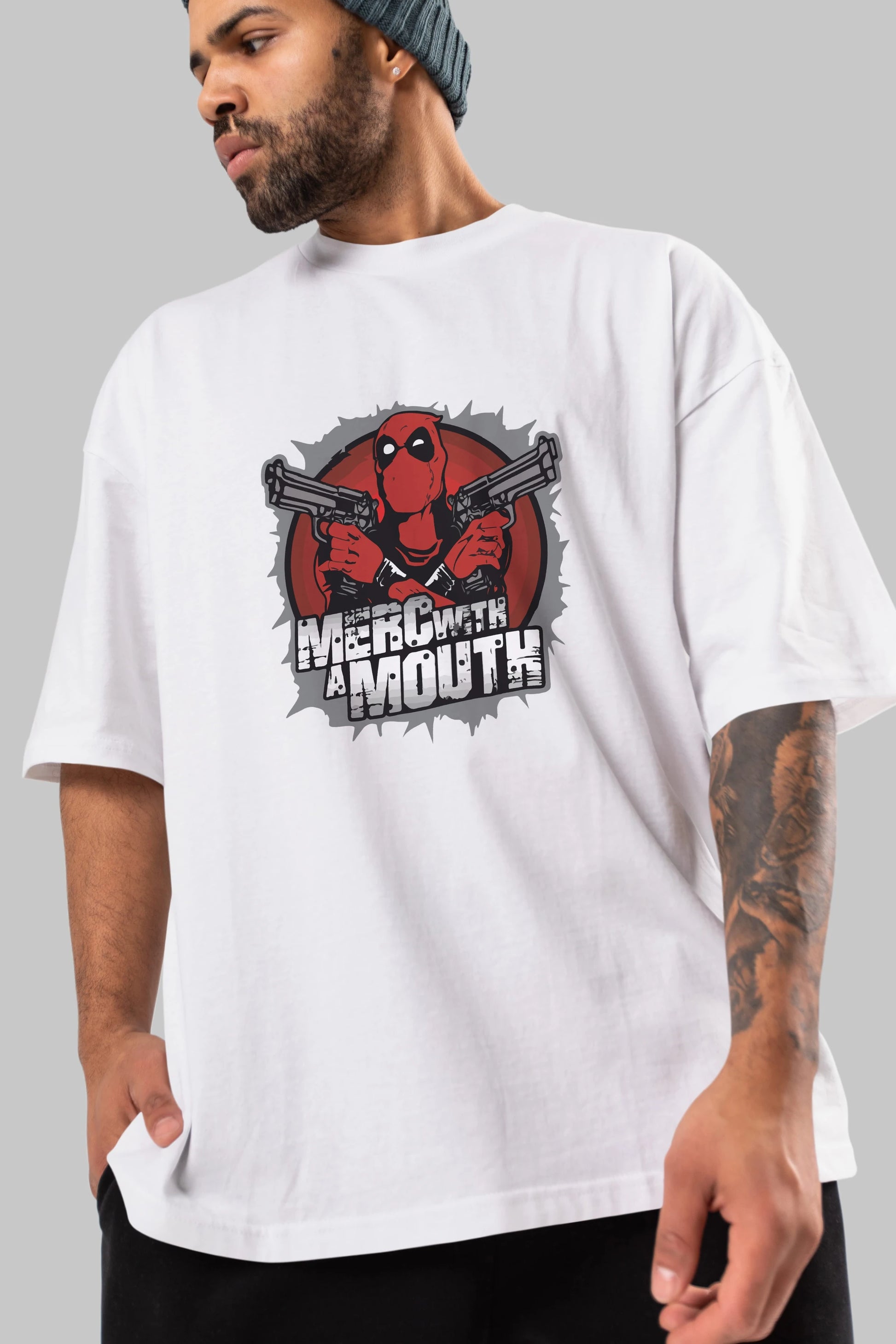 Deadpool (13) Ön Baskılı Oversize t-shirt Erkek Kadın Unisex %100 Pamuk Bisiklet Yaka tişort