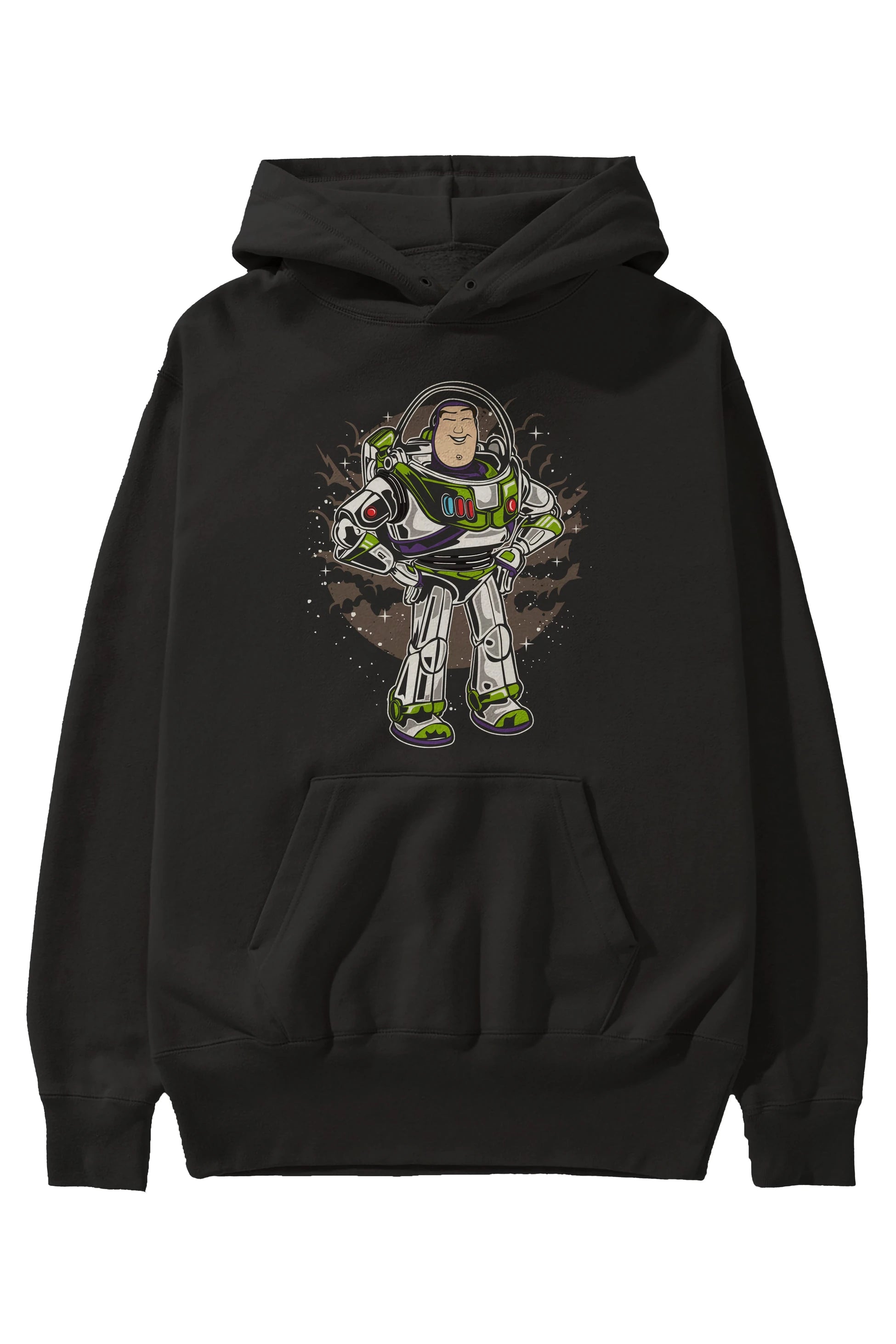Buzz Ön Baskılı Hoodie Oversize Kapüşonlu Sweatshirt Erkek Kadın Unisex