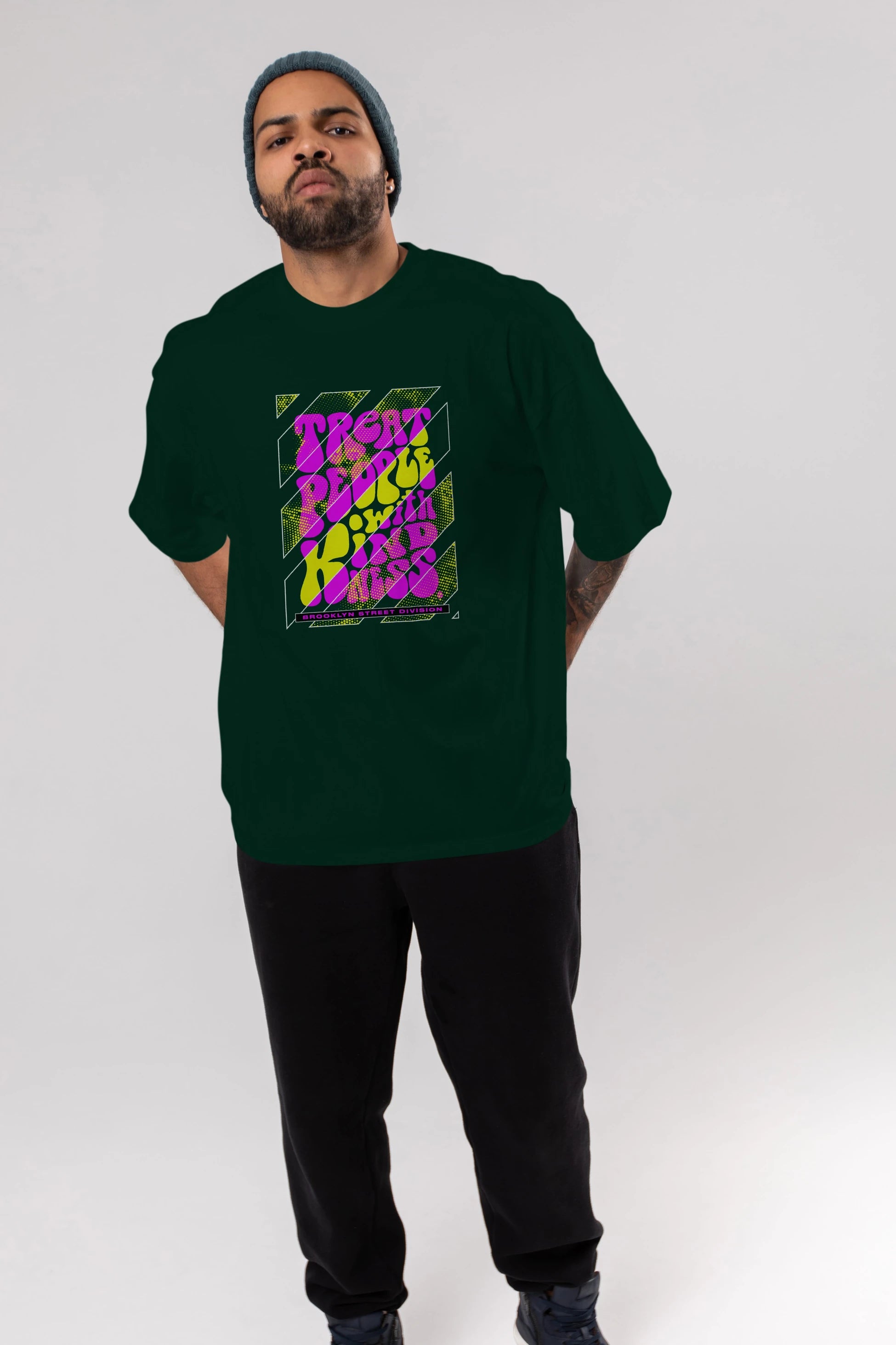 Treat People Ön Baskılı Oversize t-shirt Erkek Kadın Unisex