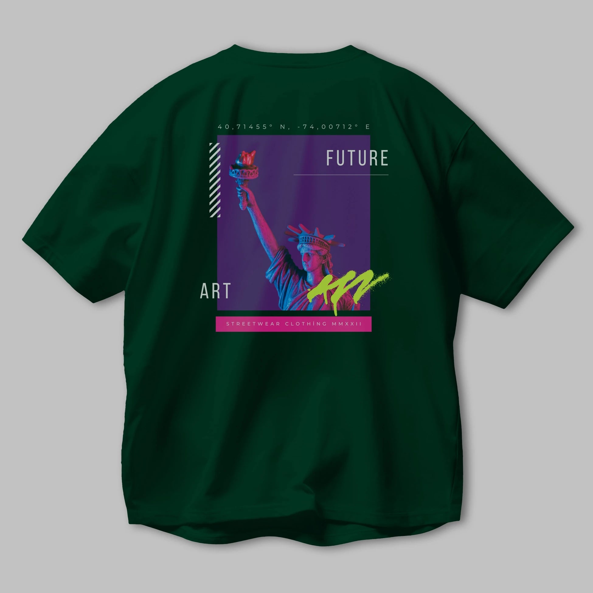 Future Art Arka Baskılı Oversize t-shirt Erkek Kadın Unisex