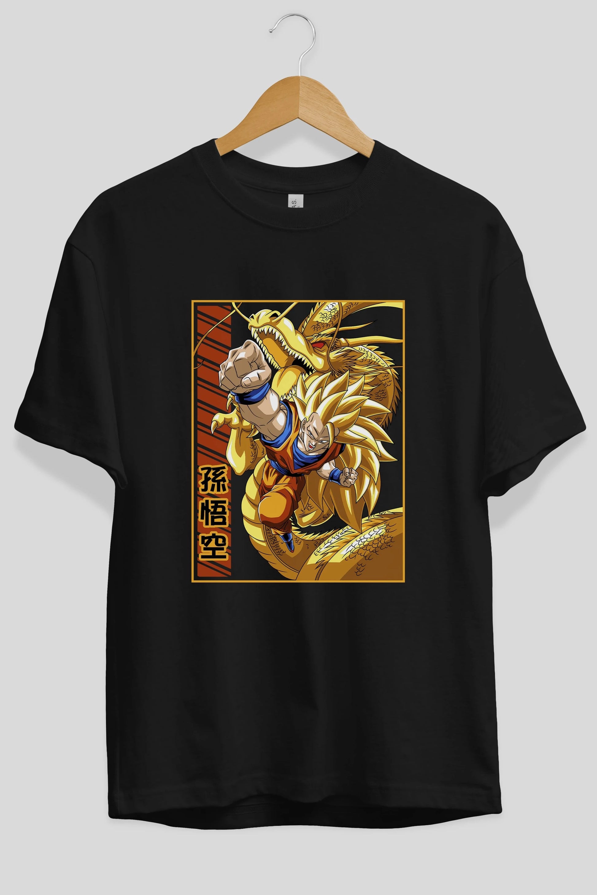 DragonBall Goku Anime Ön Baskılı Oversize t-shirt %100 pamuk Erkek Kadın Unisex