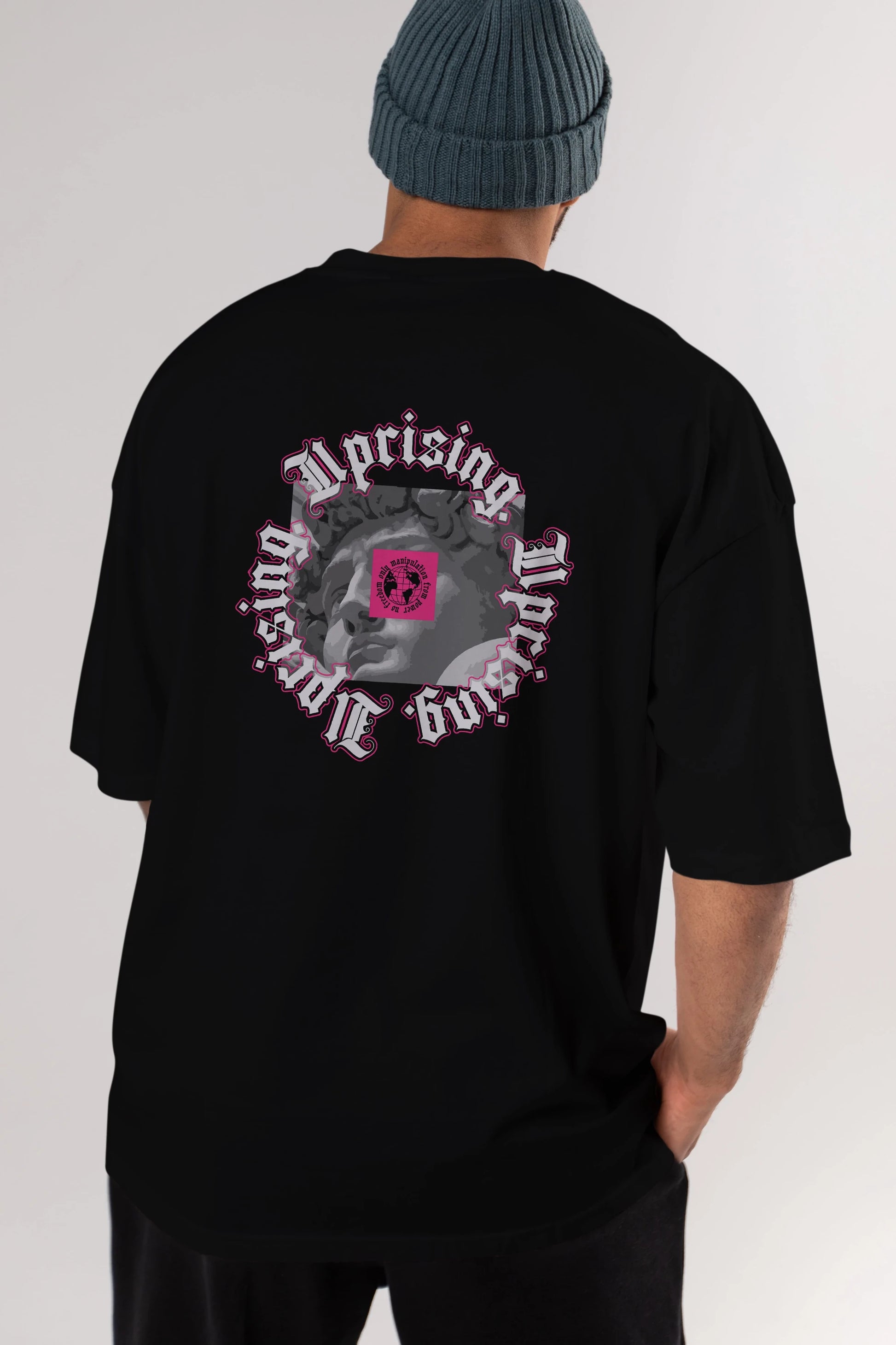 Uprising Arka Baskılı Oversize t-shirt Erkek Kadın Unisex