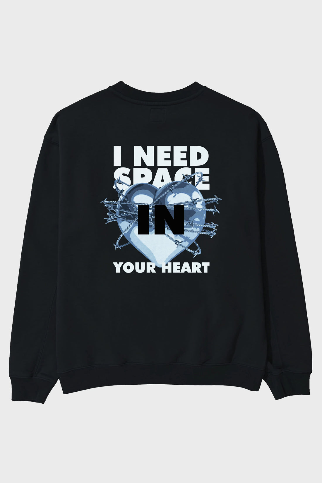 I Need Space Your Heart Arka Baskılı Oversize Sweatshirt Erkek Kadın Unisex