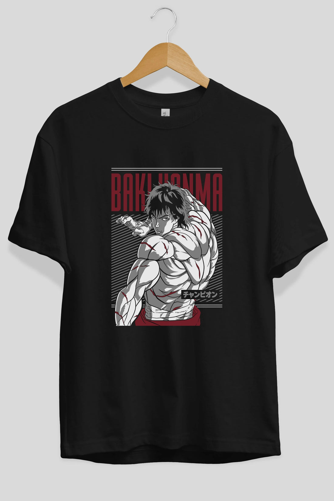 BAKI HANMA Anime Ön Baskılı Oversize t-shirt %100 pamuk Erkek Kadın Unisex