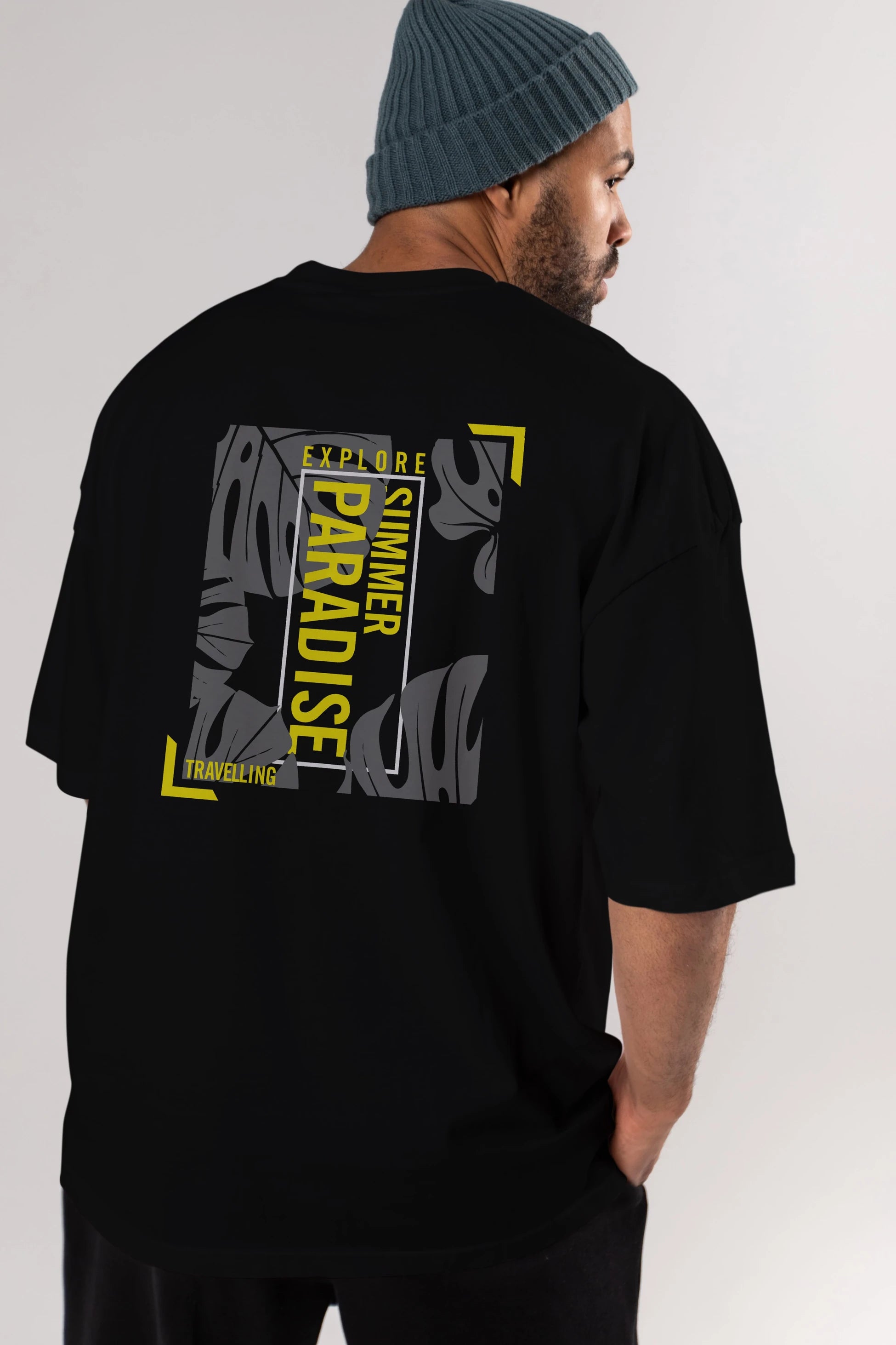 Explore Summer Arka Baskılı Oversize t-shirt Erkek Kadın Unisex
