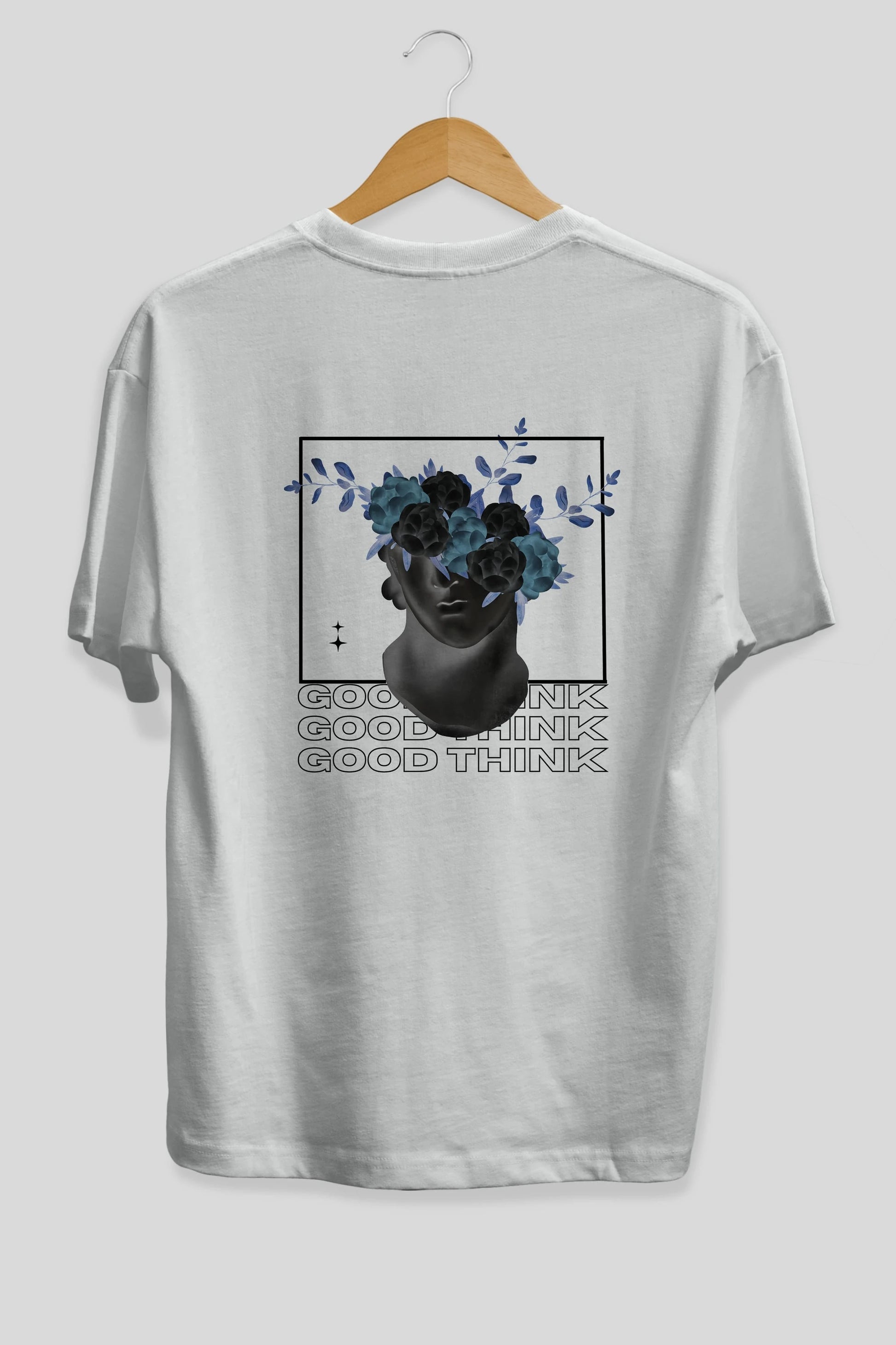 Good Think Yazılı Arka Baskılı Oversize t-shirt Erkek Kadın Unisex