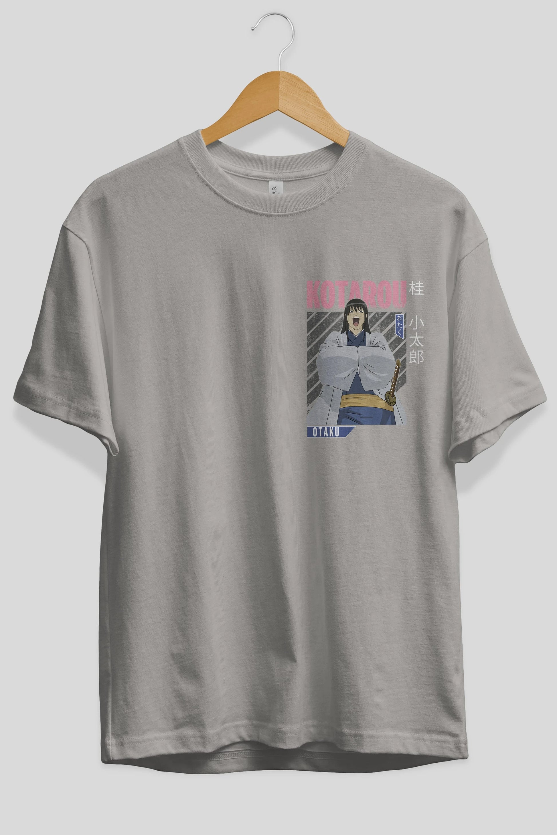 Kotarou Katsura GINTAMA 1 Ön Sol Baskılı Oversize t-shirt Erkek Kadın Unisex %100 Pamuk Bisiklet Yaka tişort