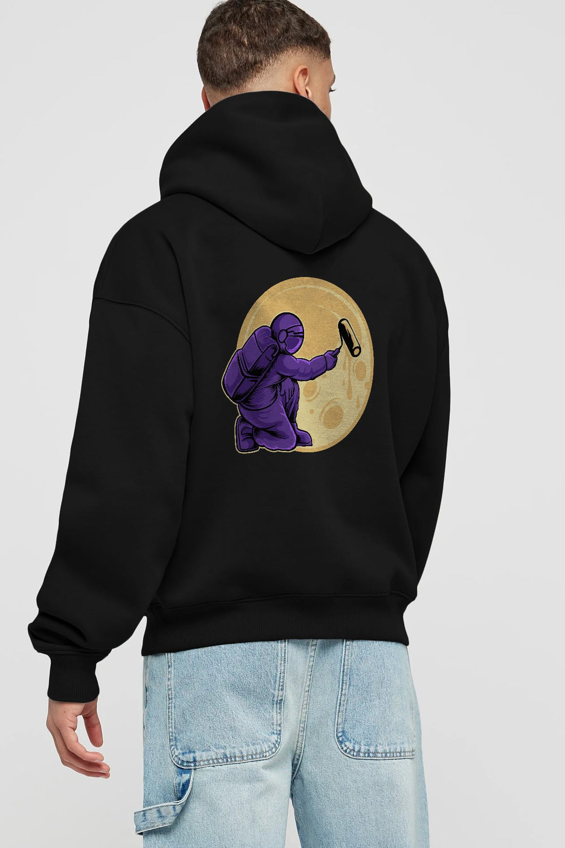 Astropaint Arka Baskılı Hoodie Oversize Kapüşonlu Sweatshirt Erkek Kadın Unisex