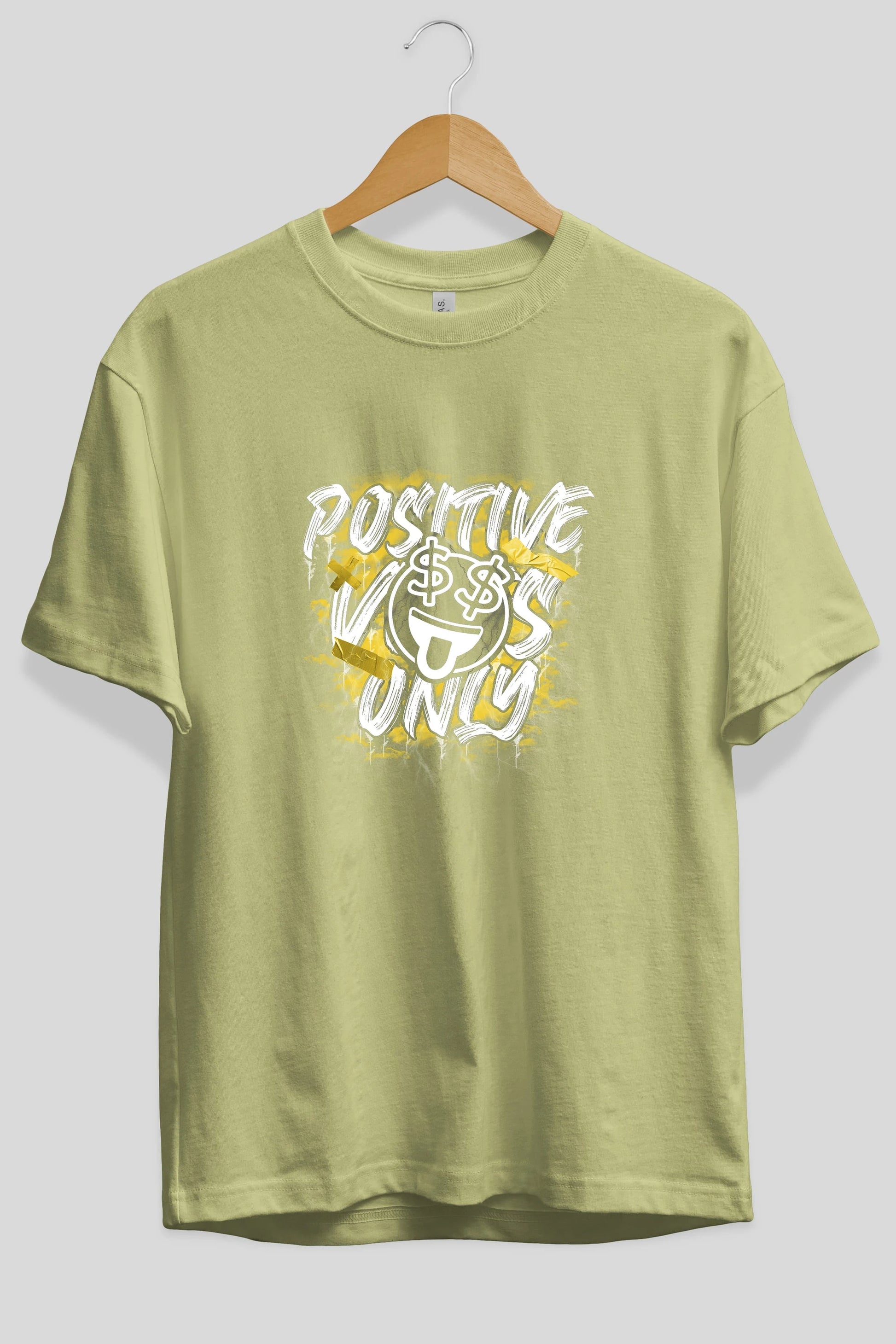 Positive Only Ön Baskılı Oversize t-shirt Erkek Kadın Unisex