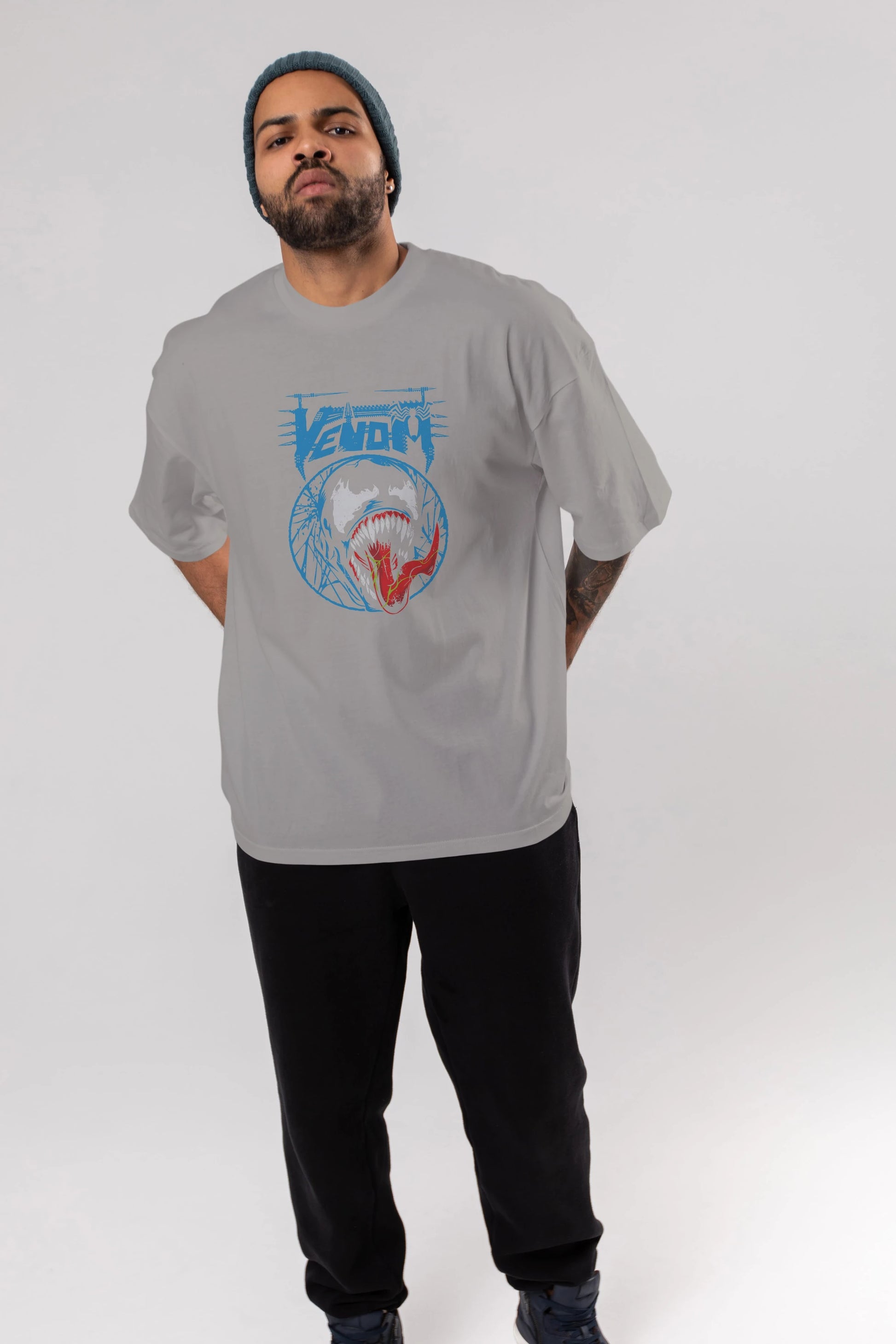 Venom (23) Ön Baskılı Oversize t-shirt Erkek Kadın Unisex %100 Pamuk Bisiklet Yaka tişort