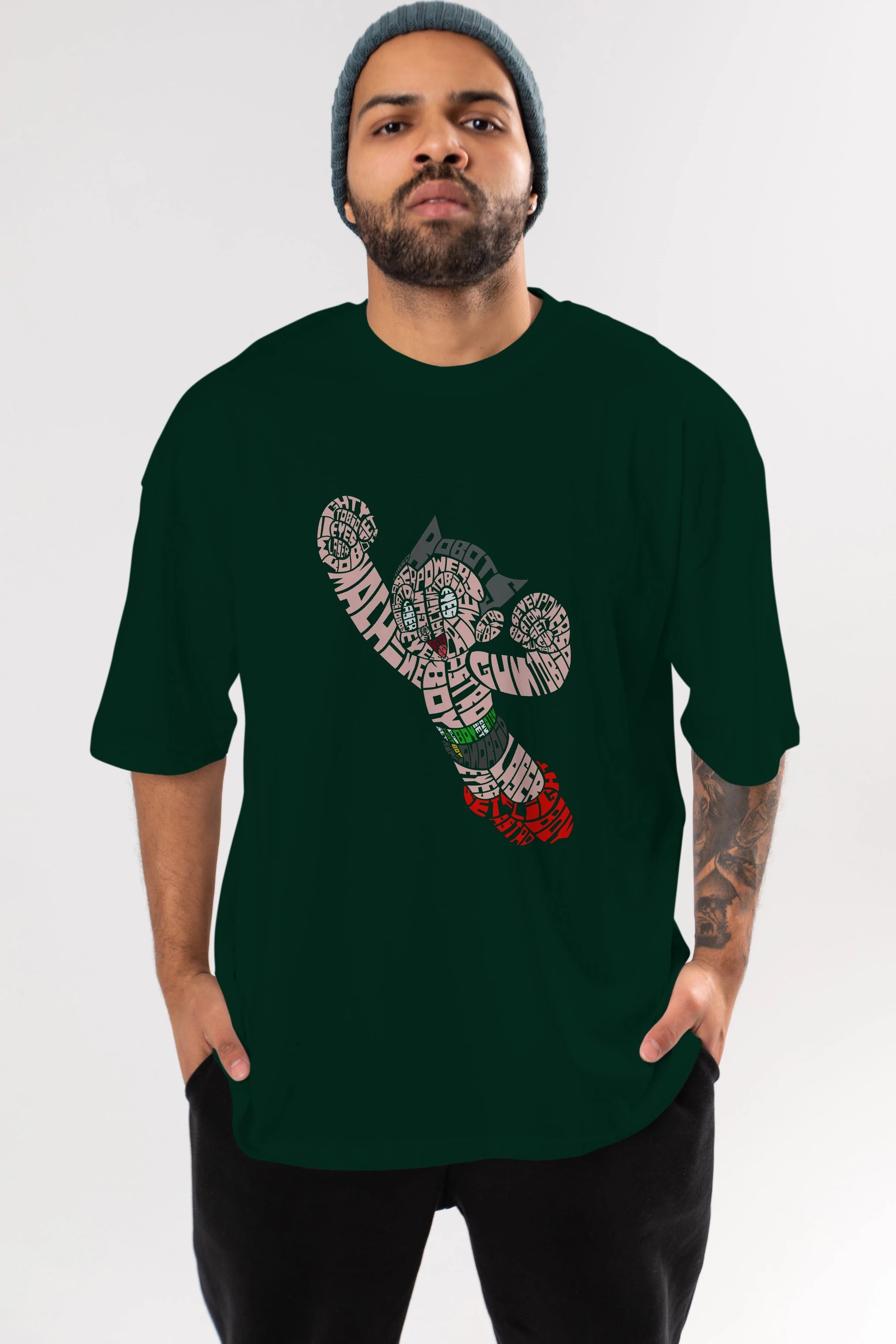 Astroboy Ön Baskılı Oversize t-shirt %100 pamuk Erkek Kadın Unisex