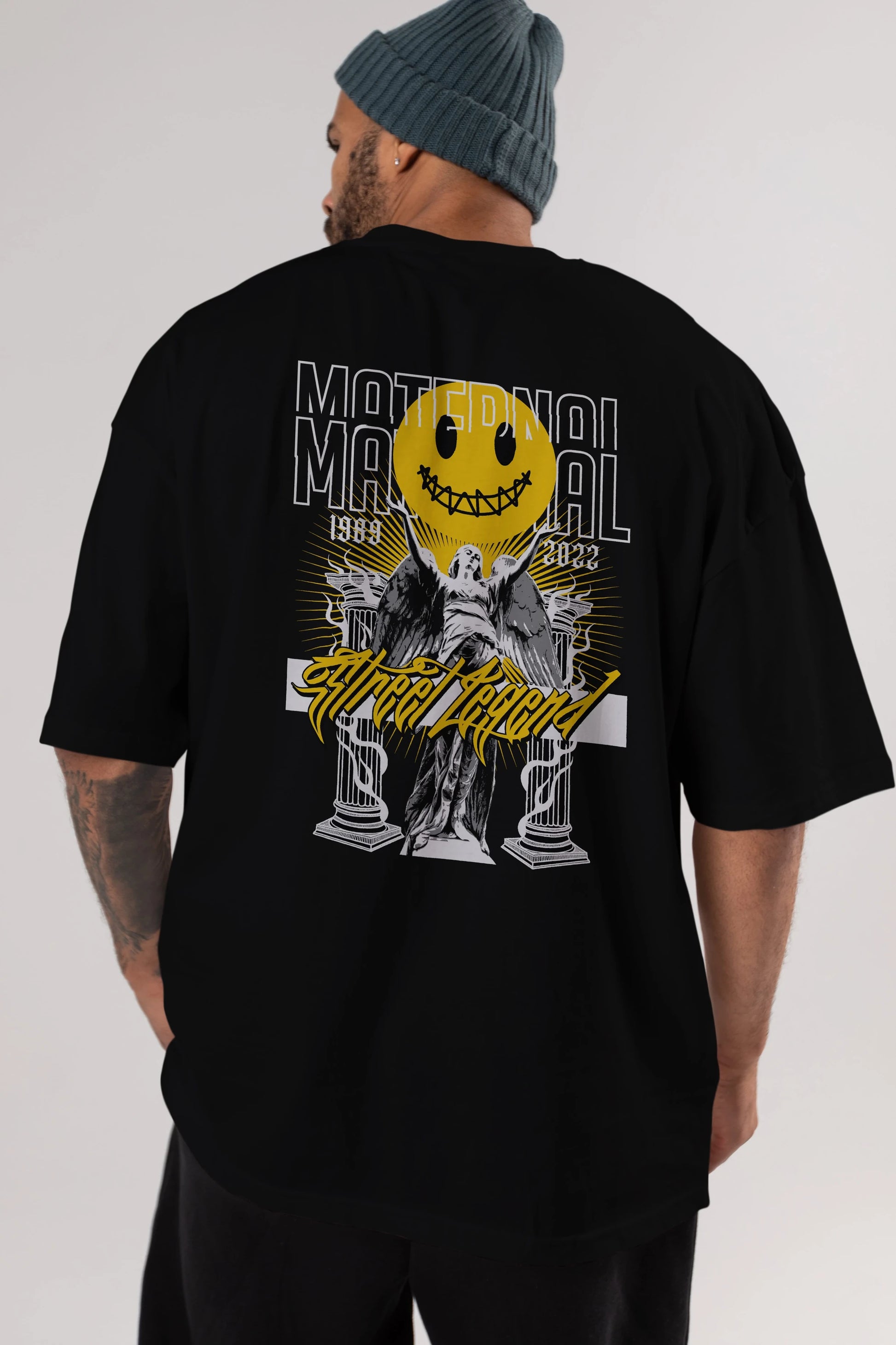 Maternal Street Legend Arka Baskılı Oversize t-shirt Erkek Kadın Unisex