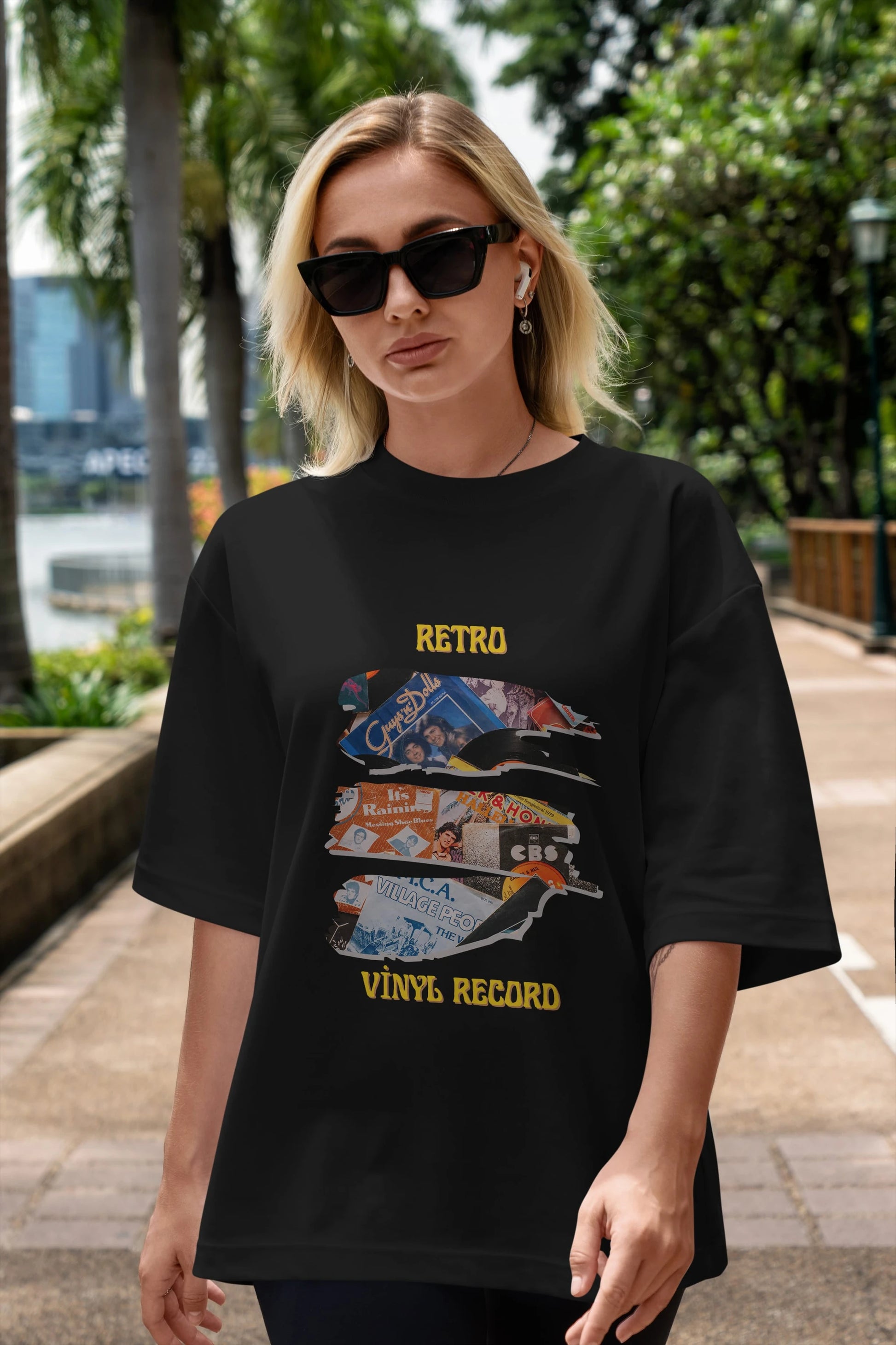 Retro Design Ön Baskılı Oversize t-shirt Erkek Kadın Unisex